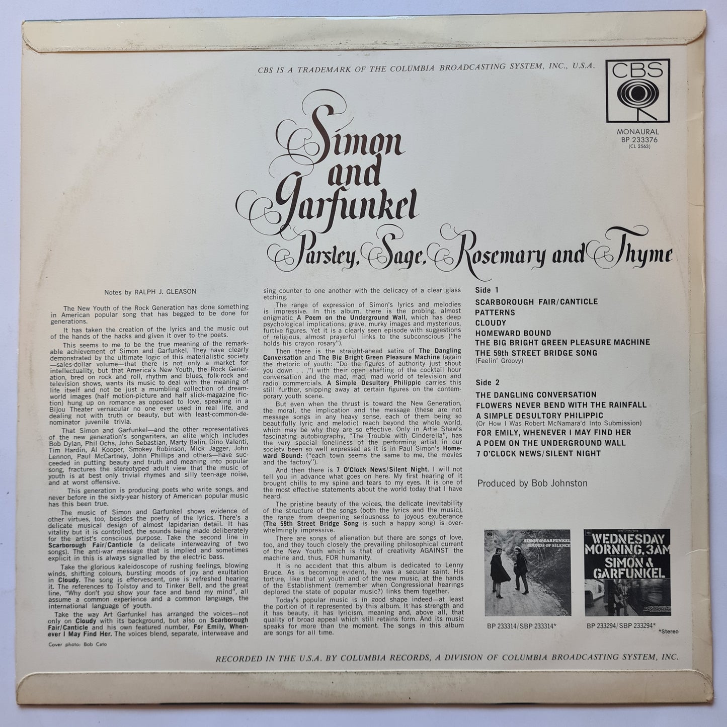Simon & Garfunkel – Parsley, Sage, Rosemary & Thyme - 1966 - Vinyl Record LP (near mint)