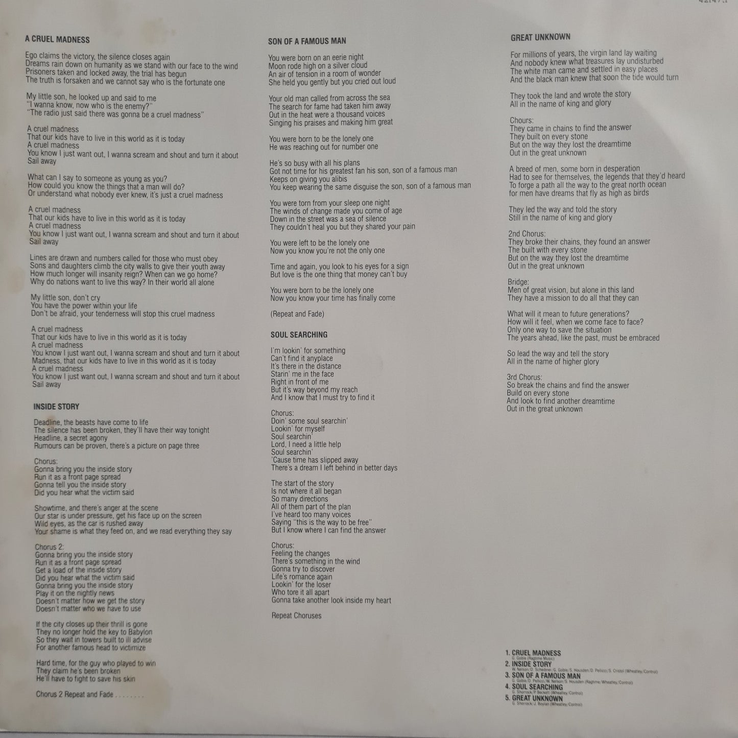 Little River Band - Monsoon - 1988 - Vinyl Record LP