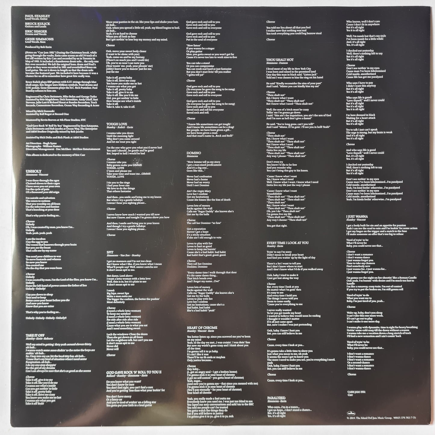 KISS – Revenge - 1992 (2014 Europe Re-Press) - Vinyl Record LP