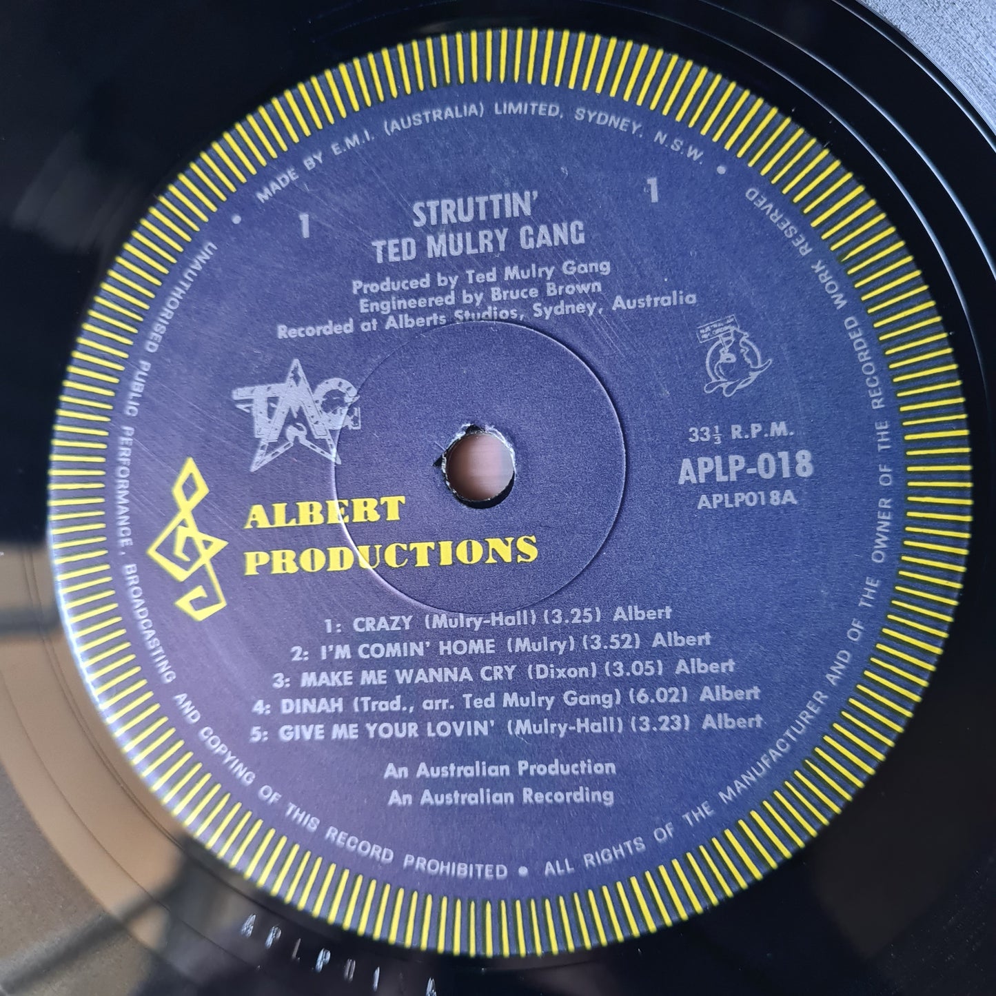 Ted Mulry Gang – Struttin - 1976 - Vinyl Record LP (Gatefold)