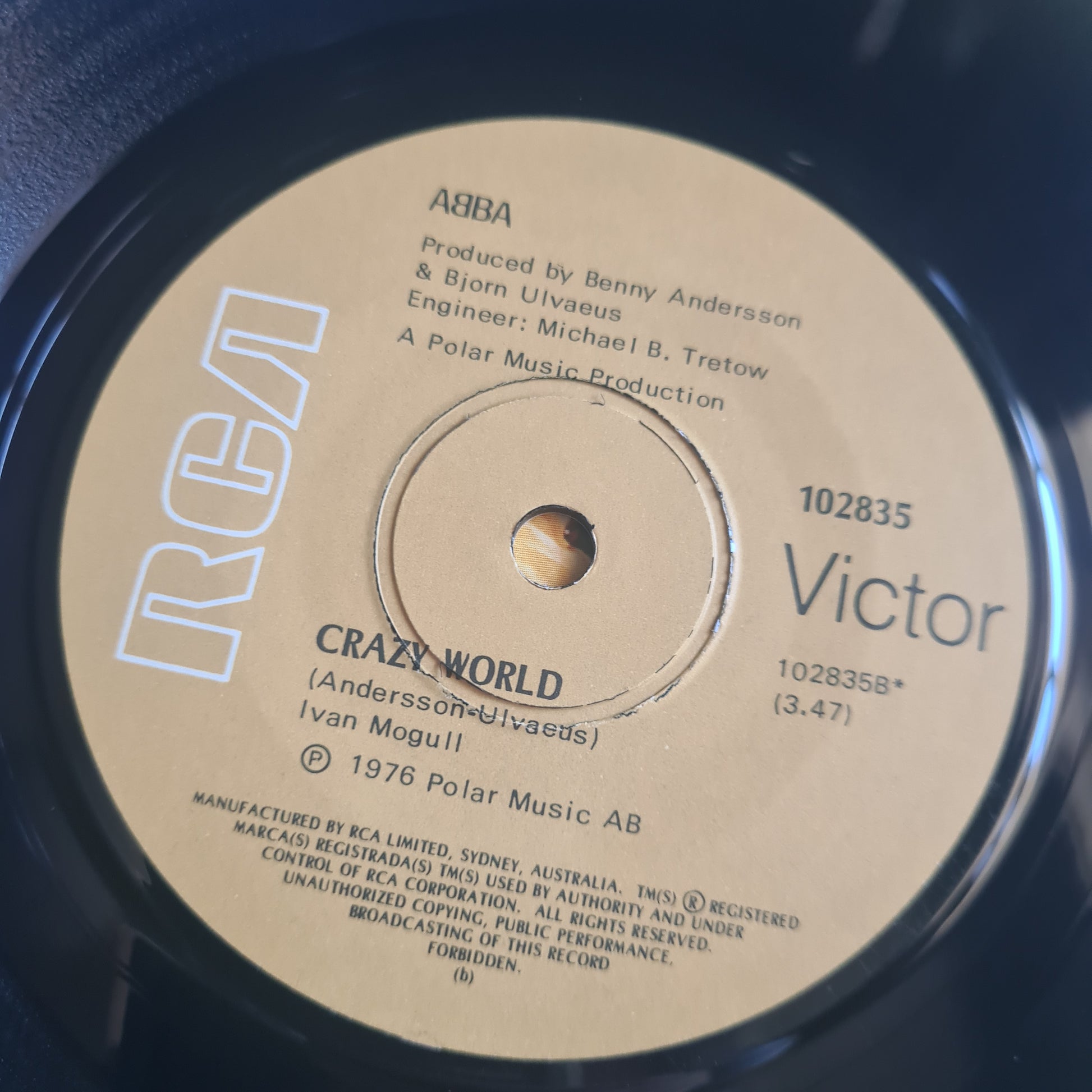 ABBA - Money, Money, Money - 1976 - Vinyl Record 7" Single - 45 RPM - Sound Hound Records
