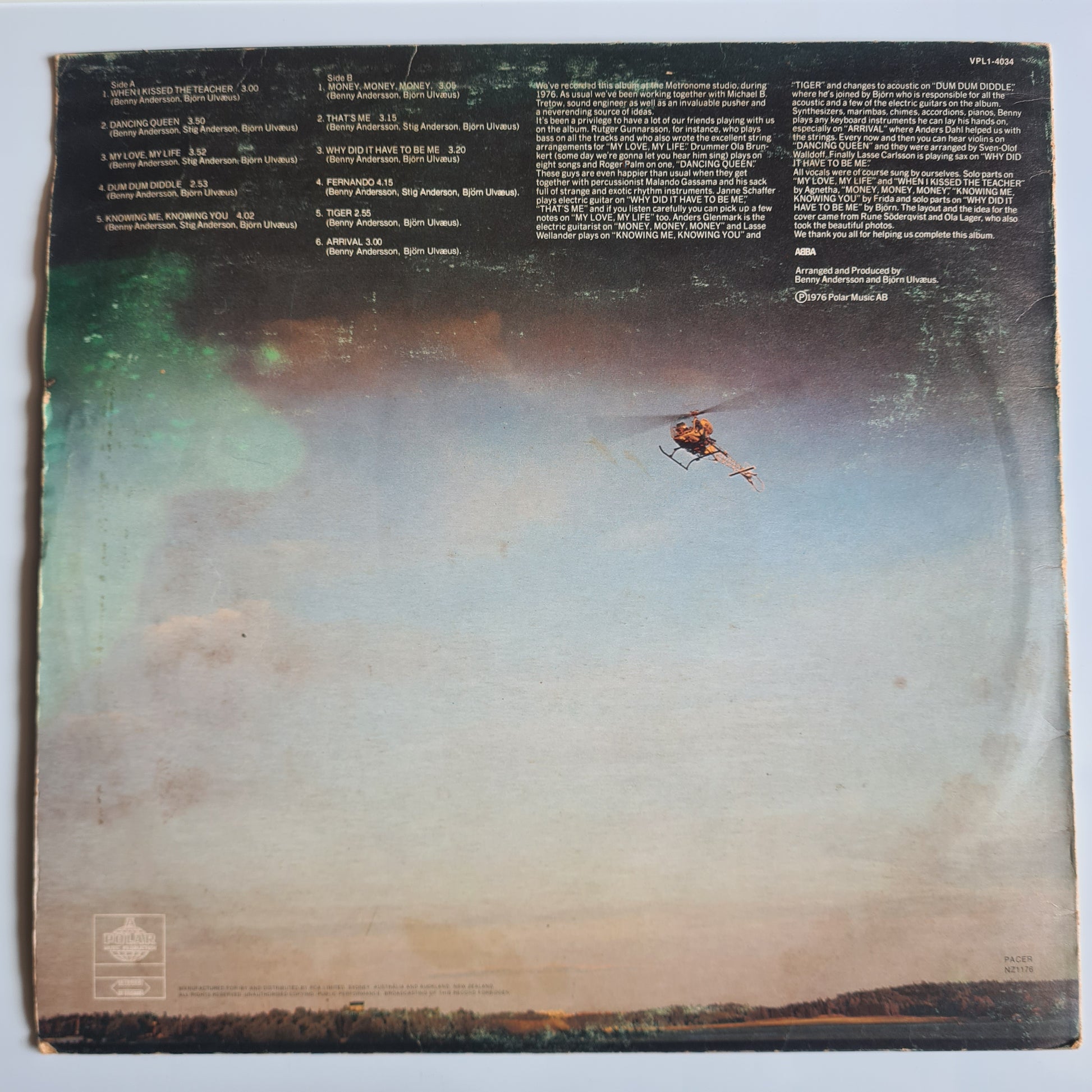 ABBA – Arrival - 1976 (1st New Zealand Pressing) - Vinyl Record LP (non gatefold pressing) - Sound Hound Records