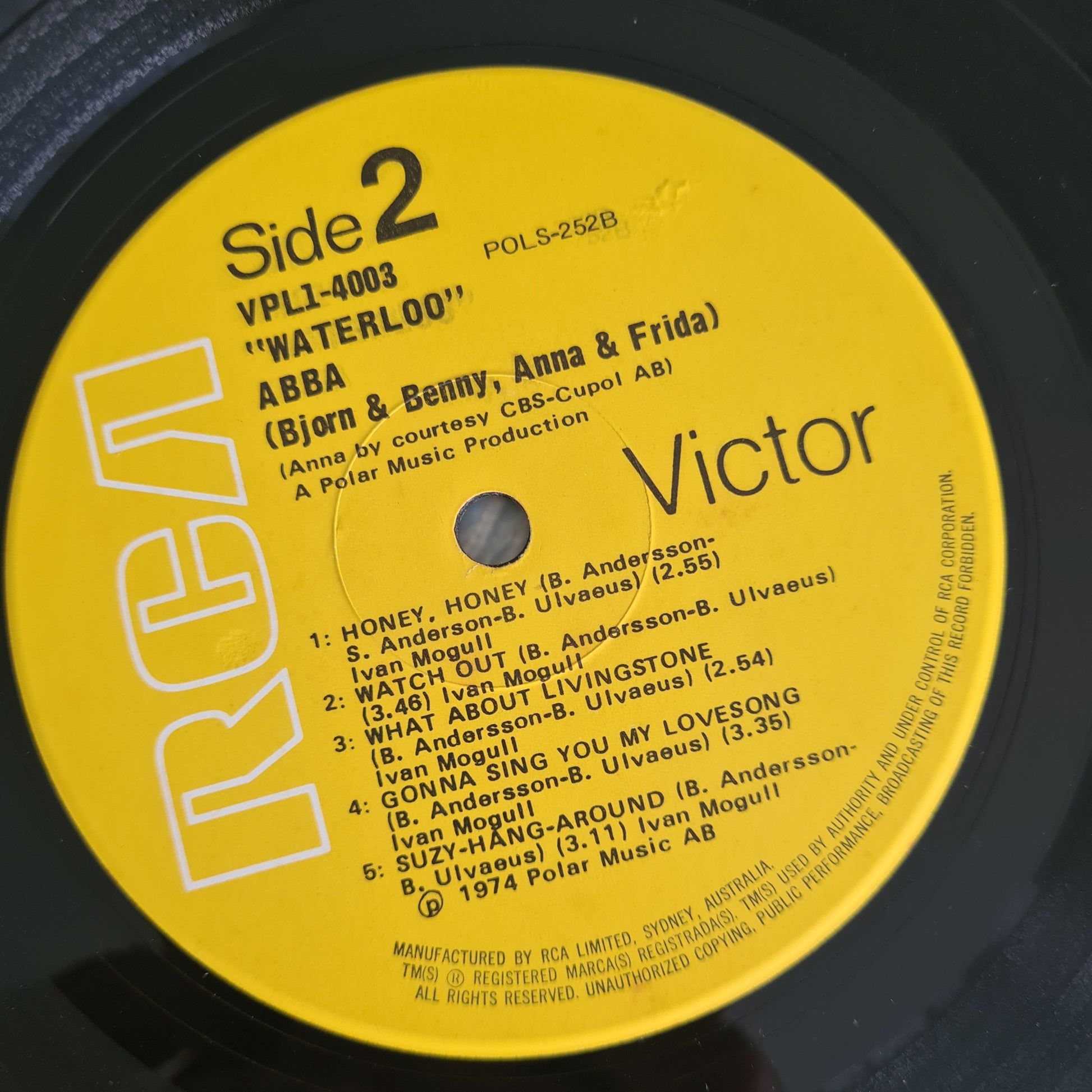ABBA – Bjorn, Benny, Anna & Frida: Waterloo - 1974 - Vinyl Record LP - Sound Hound Records