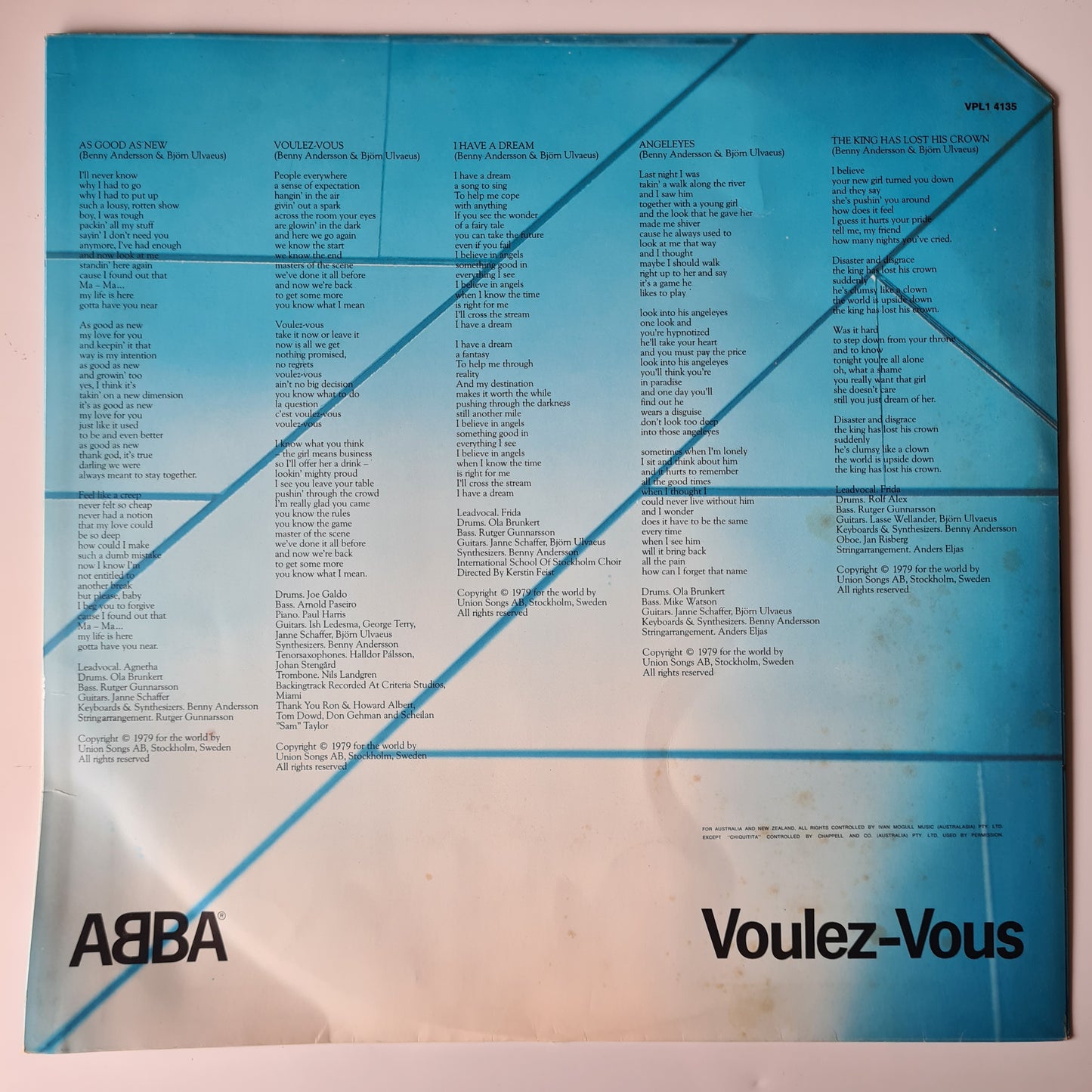 ABBA – Voulez-Vous - 1979 - Vinyl Record LP - Sound Hound Records