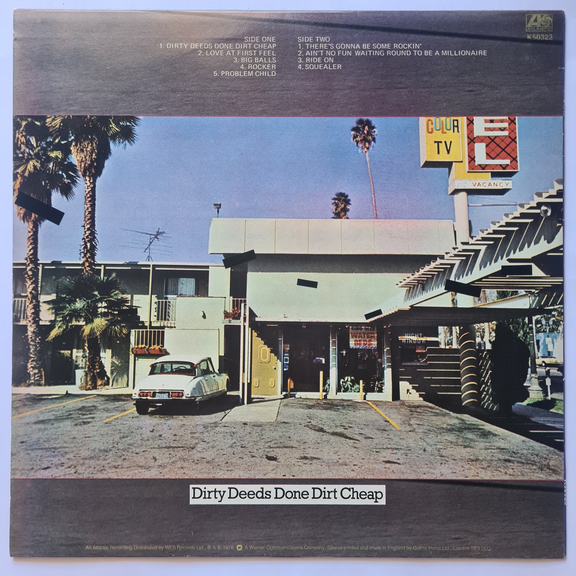 AC/DC – Dirty Deeds Done Dirt Cheap - 1976 (1976 UK Pressing) - Vinyl Record LP (near mint) - Sound Hound Records