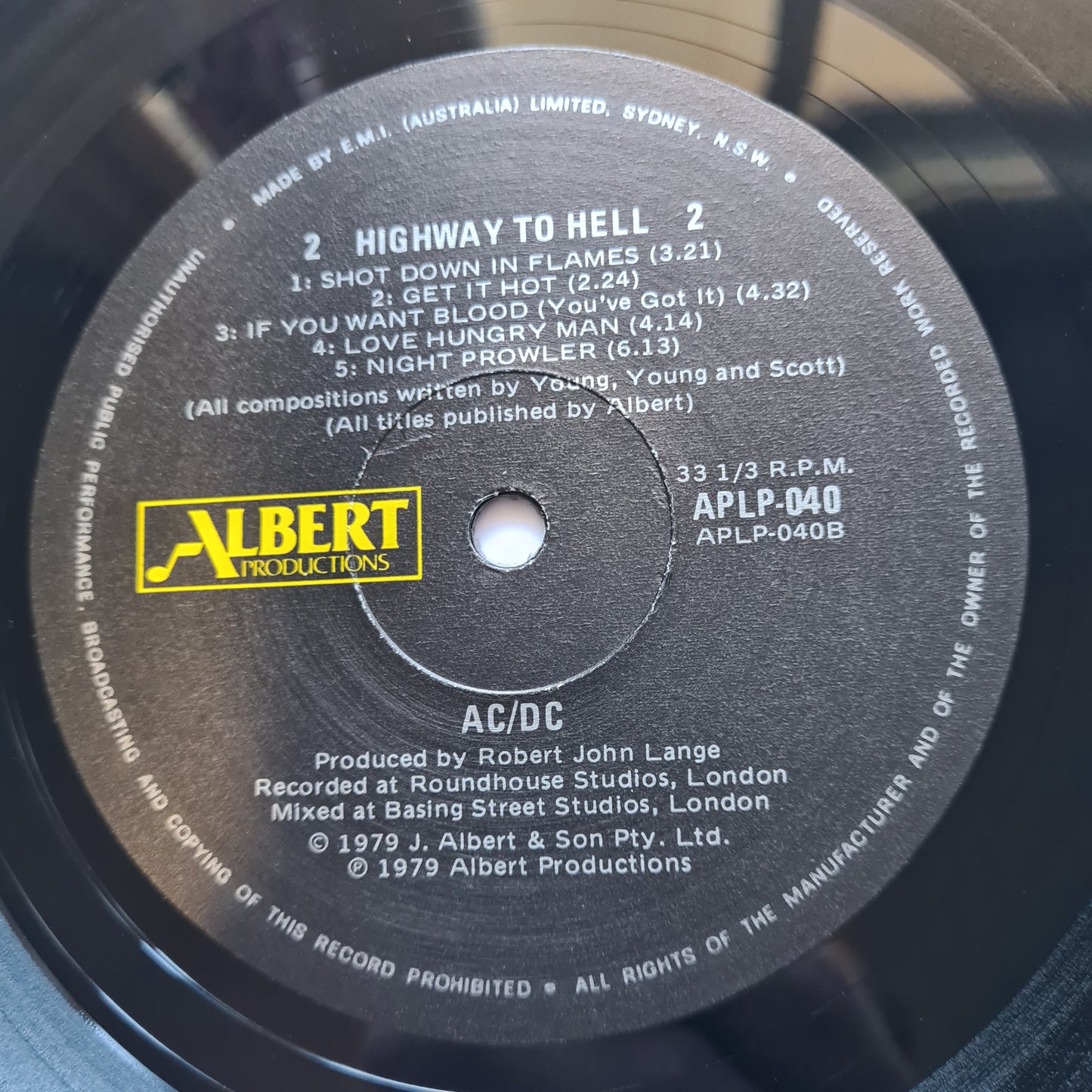 AC/DC – Highway To Hell - 1979 (1980 Black Label Australian Pressing) - Vinyl Record LP - Sound Hound Records