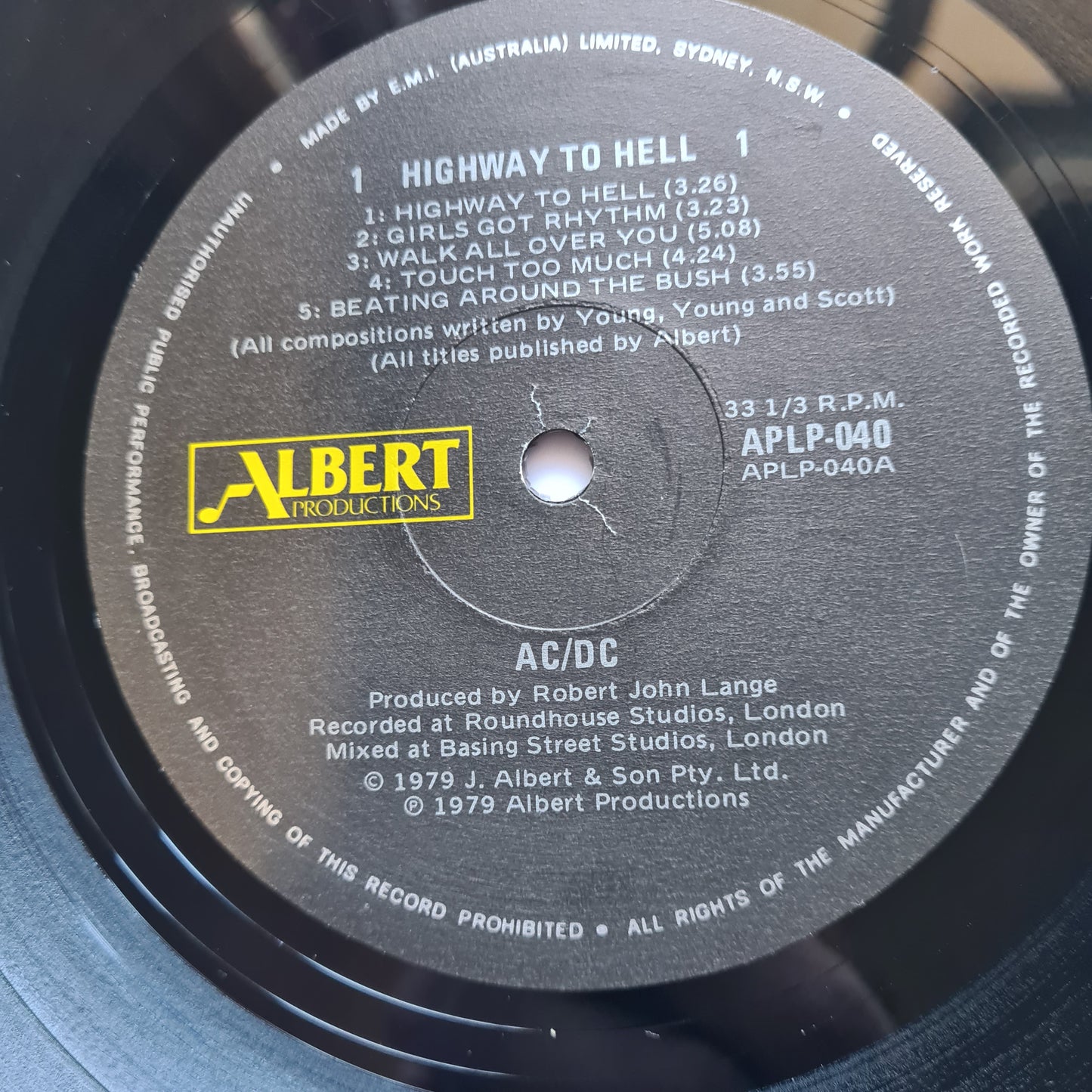 AC/DC – Highway To Hell - 1979 (1980 Black Label Australian Pressing) - Vinyl Record LP - Sound Hound Records