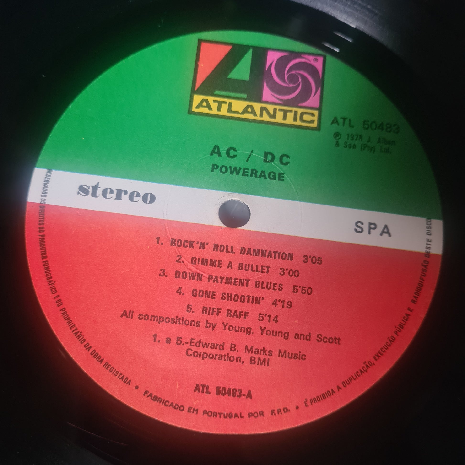 AC/DC – Powerage - 1978 (Portuguese Pressing) - Vinyl Record LP - Sound Hound Records