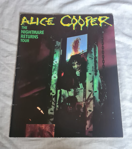 ALICE COOPER- 1986 THE NIGHTMARE RETURNS TOUR- TOUR BOOK- PROGRAM - Sound Hound Records