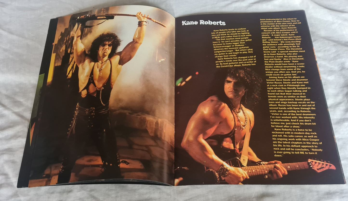 ALICE COOPER- 1987 RAISE YOUR FIST AND YELL TOUR - TOUR BOOK- PROGRAM - Sound Hound Records