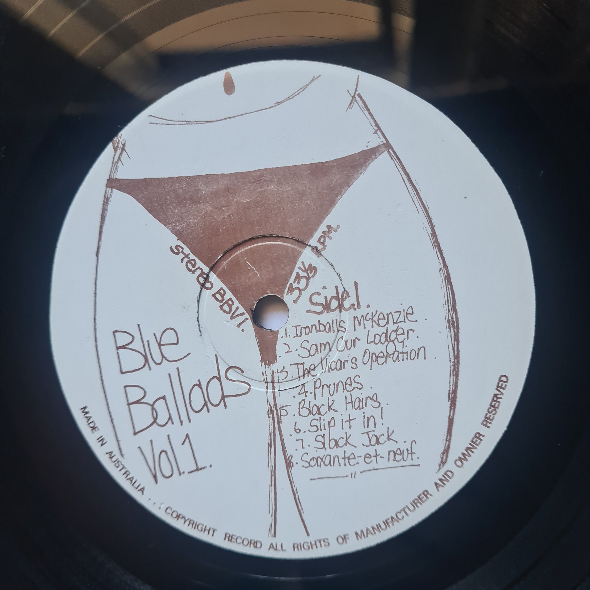 ARGUS TUFT - BLUE BALLADS VOL.1 (RARE AUSTRALIAN 18+ COMEDY ALBUM) - Vinyl Record LP - Sound Hound Records