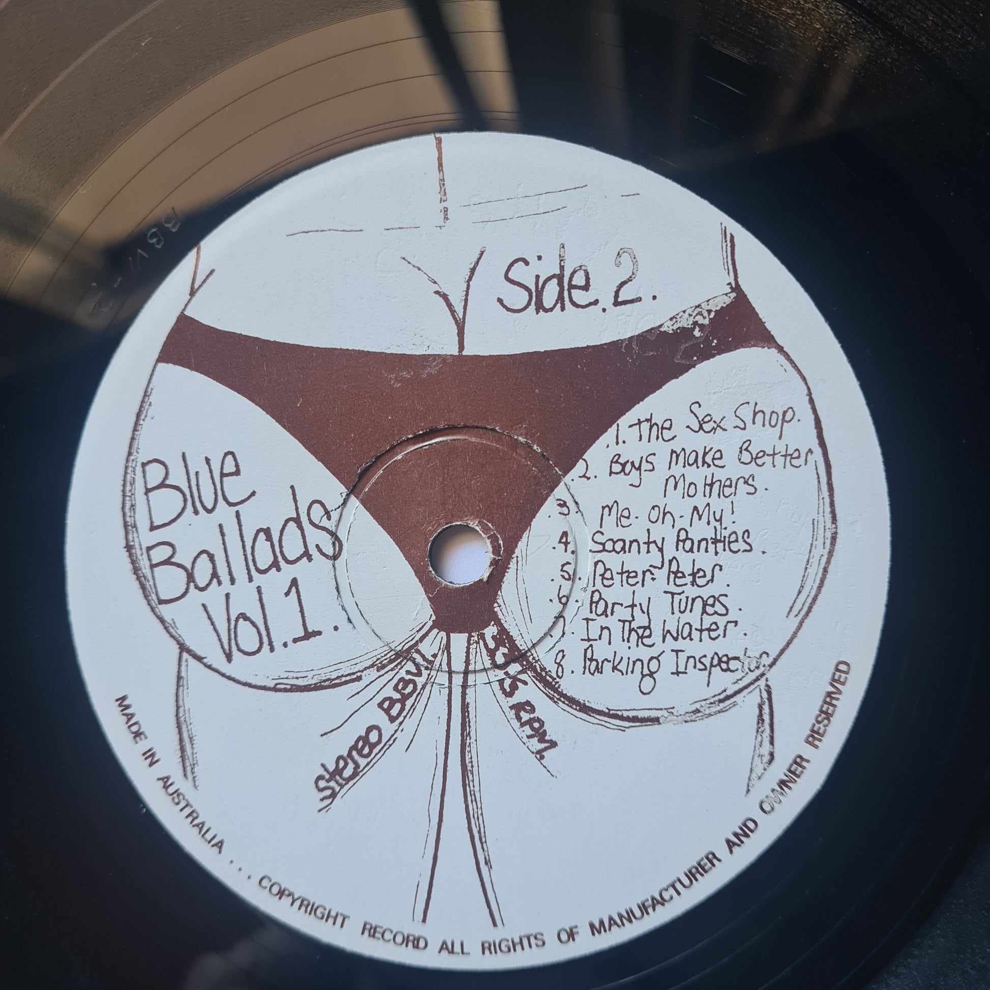 ARGUS TUFT - BLUE BALLADS VOL.1 (RARE AUSTRALIAN 18+ COMEDY ALBUM) - Vinyl Record LP - Sound Hound Records