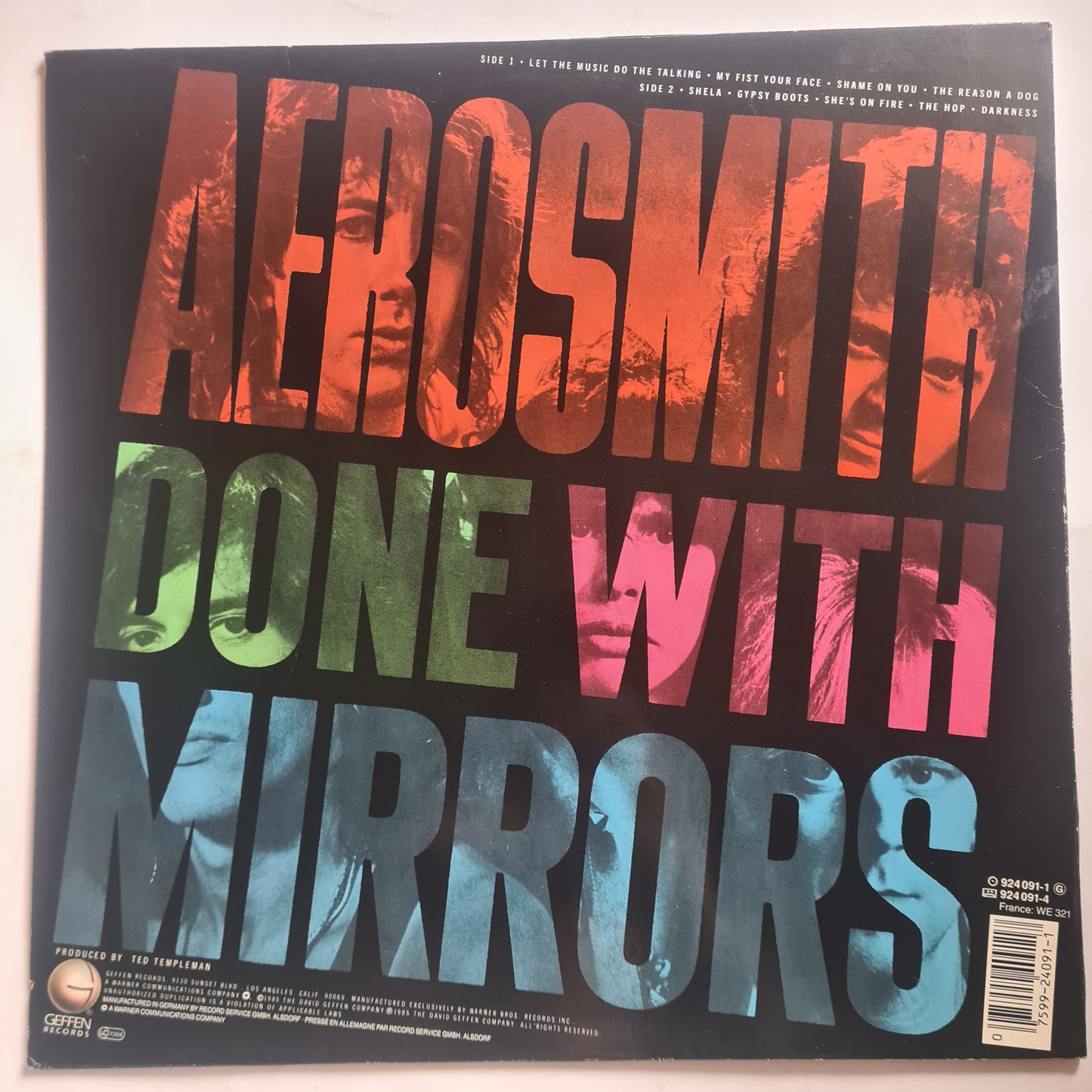 Aerosmith – Done With Mirrors - 1985 - Vinyl Record LP - Sound Hound Records
