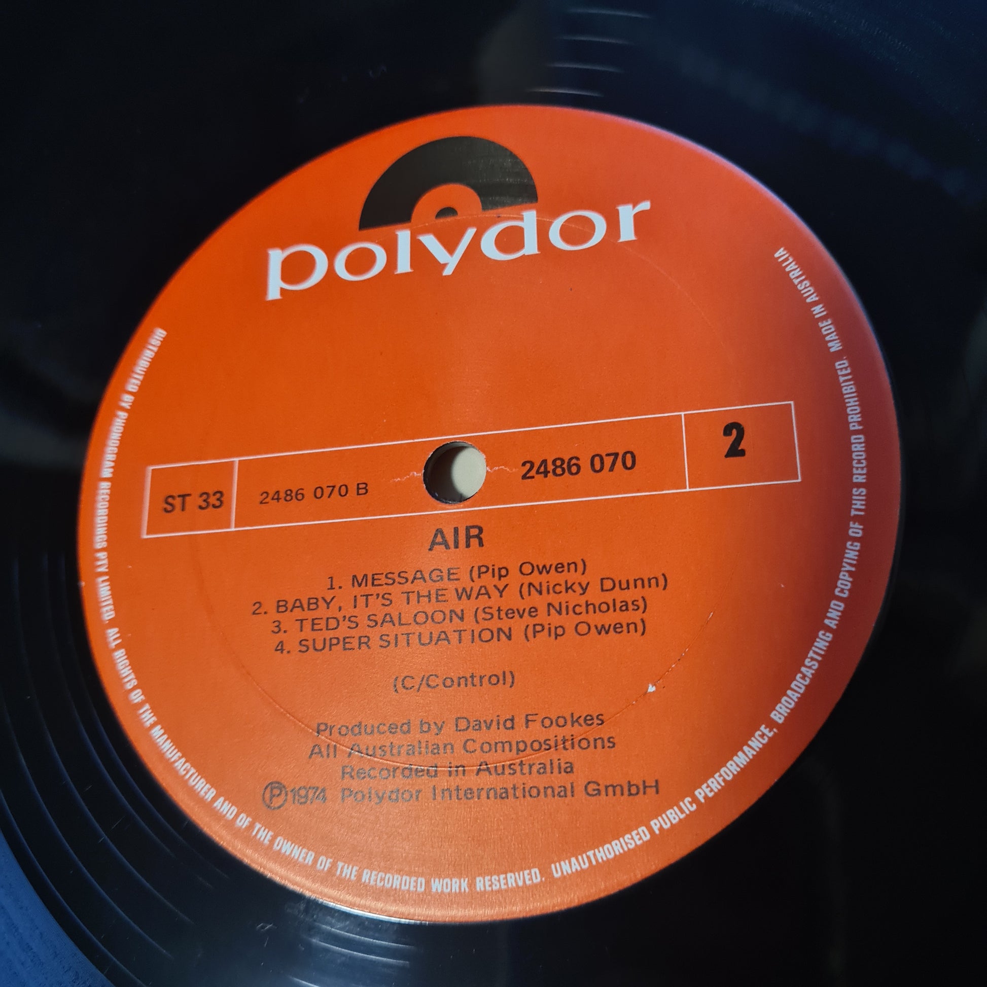 Air – Air - 1974 - Vinyl Record LP - Sound Hound Records