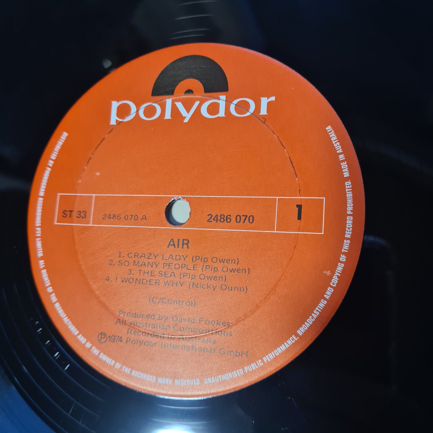 Air – Air - 1974 - Vinyl Record LP - Sound Hound Records