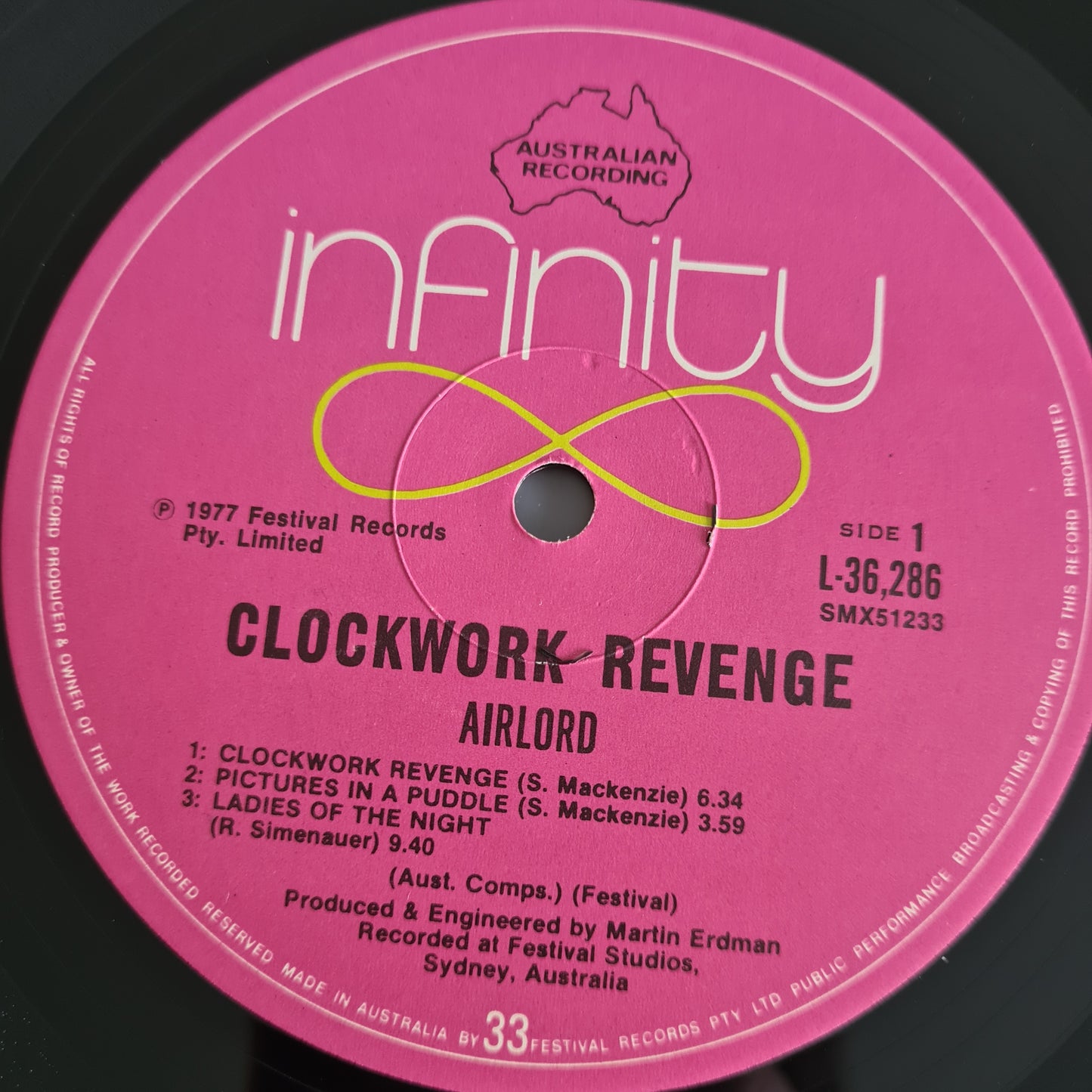 Airlord – Clockwork Revenge - 1977 - Vinyl Record LP (near mint) *New Zealand Prog Rock* - Sound Hound Records