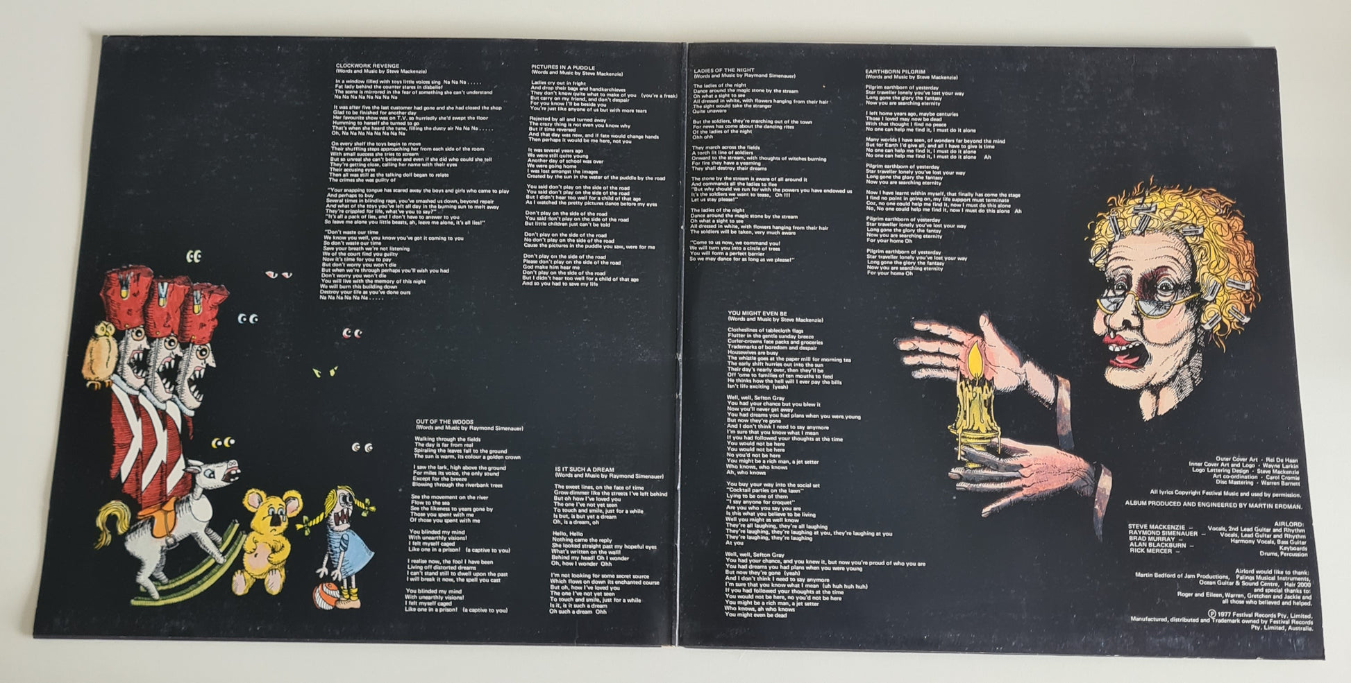 Airlord – Clockwork Revenge - 1977 - Vinyl Record LP (near mint) *New Zealand Prog Rock* - Sound Hound Records