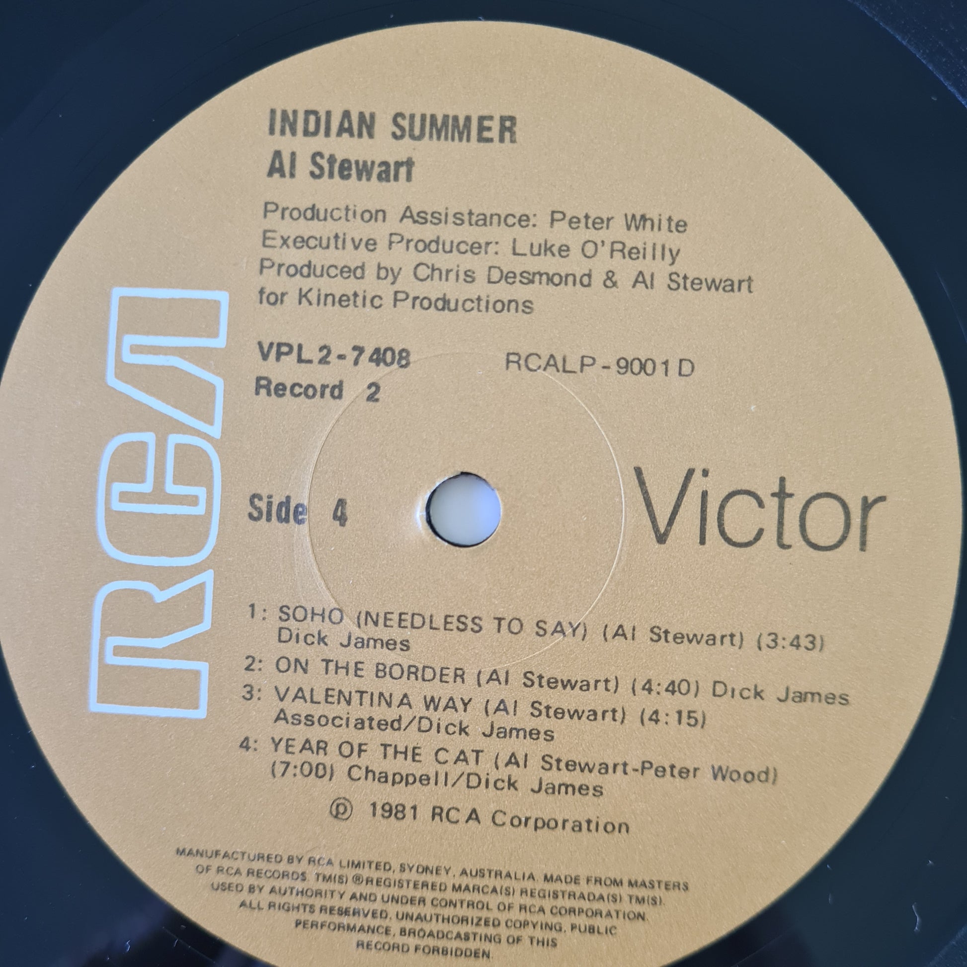 Al Stewart – Live Indian Summer - 1981 - Vinyl Record 2LP - Sound Hound Records