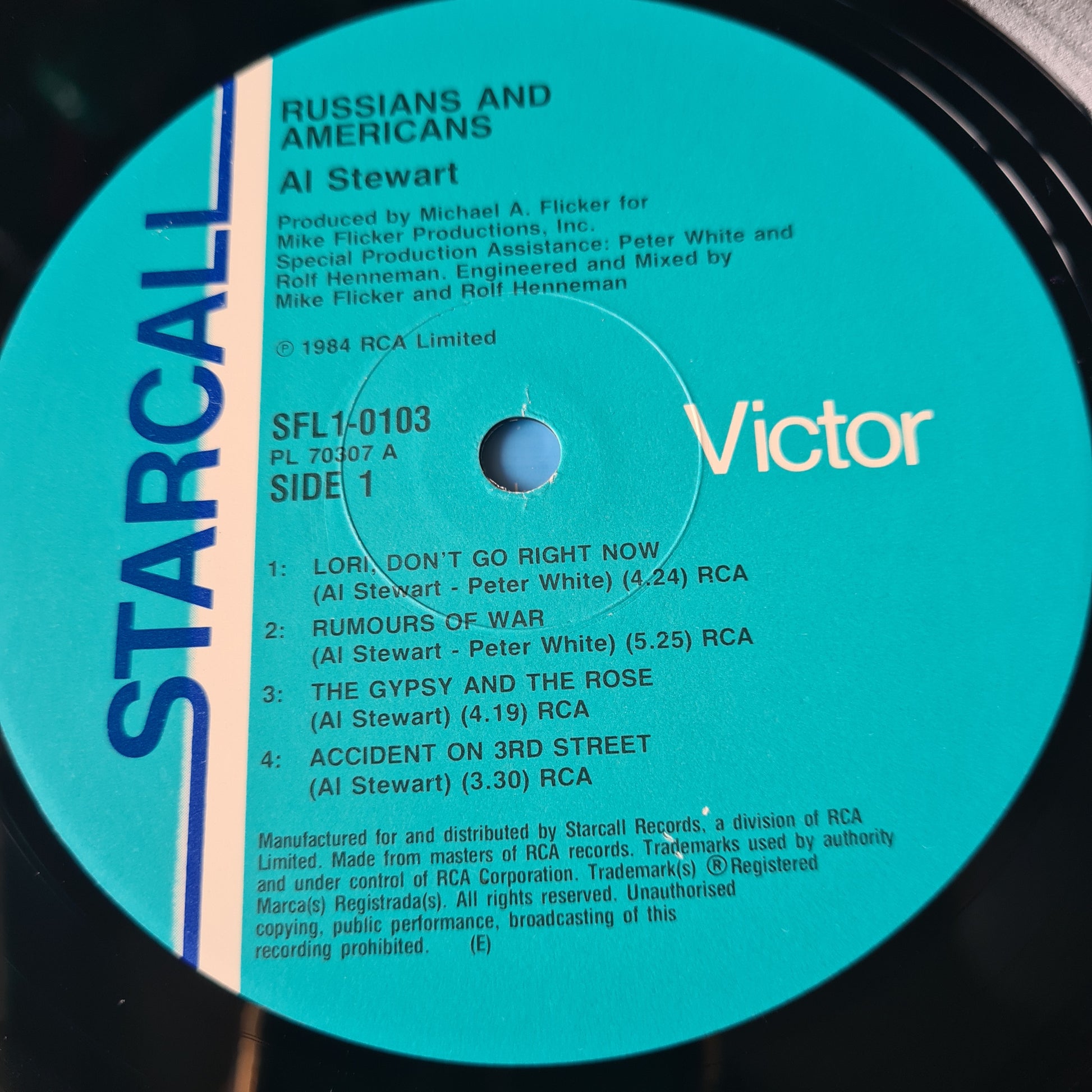 Al Stewart – Russians & Americans - 1984 - Vinyl Record LP (near mint) - Sound Hound Records