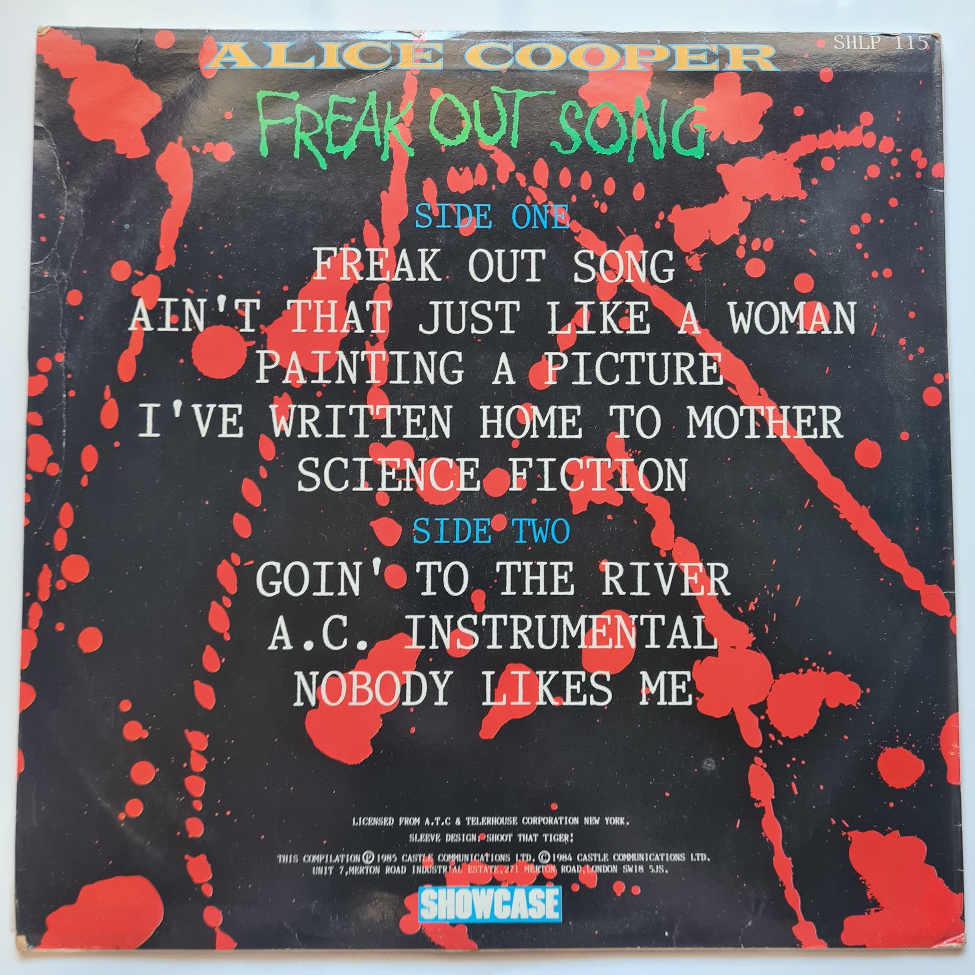 Alice Cooper – Freak Out Song - 1985 (UK Pressing) - Vinyl Record LP - Sound Hound Records