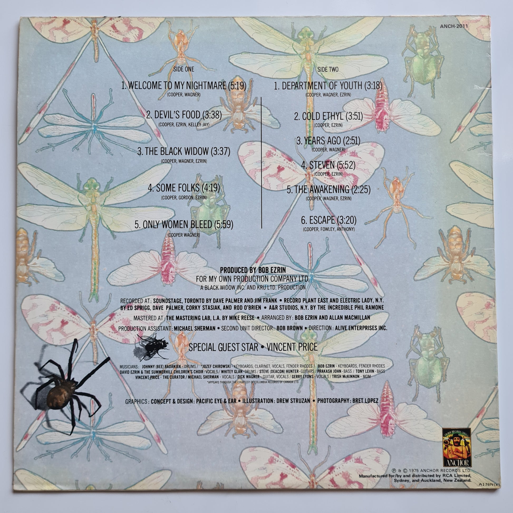 Alice Cooper – Welcome To My Nightmare - 1975 - Vinyl Record LP - Sound Hound Records