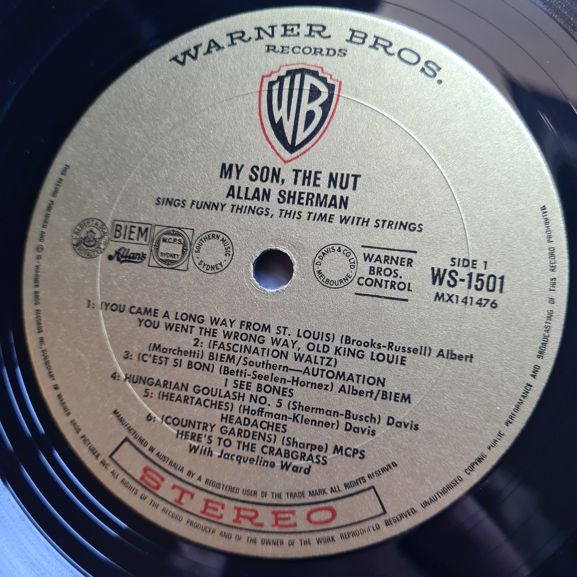 Allan Sherman - My Son, The Nut - 1963 (Australian repress) - Vinyl Record LP - Sound Hound Records