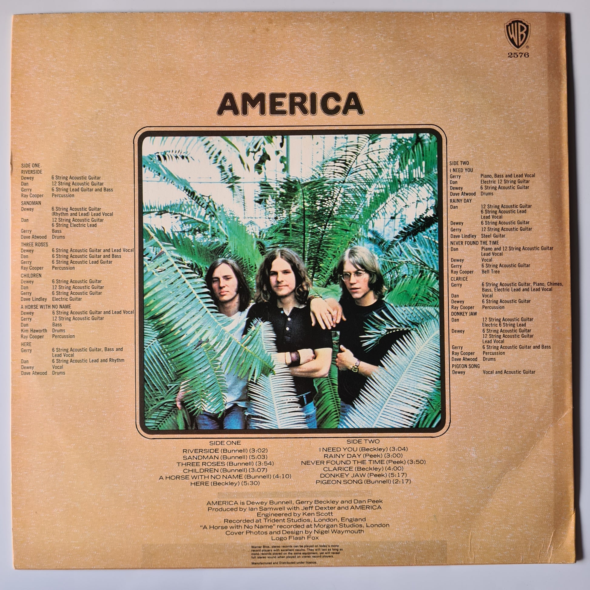 America – America - 1971 (Mid 70's Australian Pressing) - Vinyl Record LP - Sound Hound Records