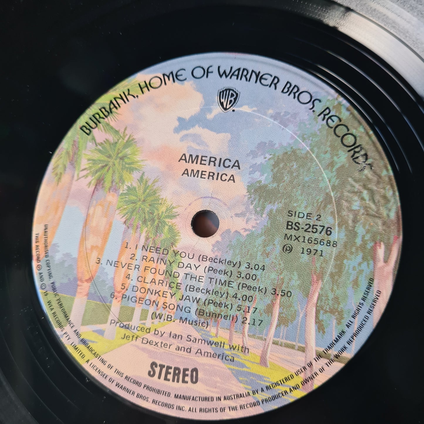America – America - 1971 (Mid 70's Australian Pressing) - Vinyl Record LP - Sound Hound Records