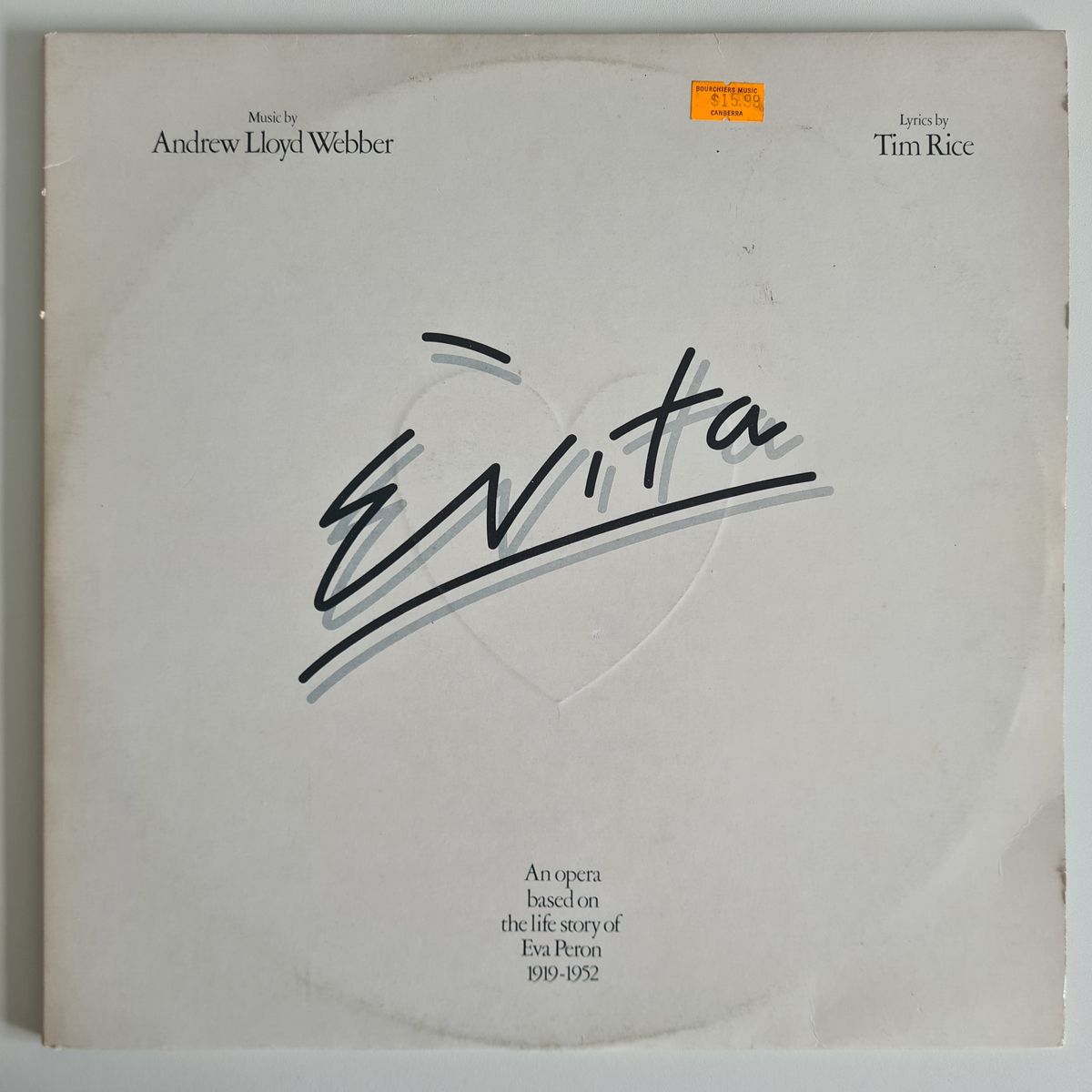 Andrew Lloyd Webber, Tim Rice – Evita - 1976 - Vinyl Record 2LP