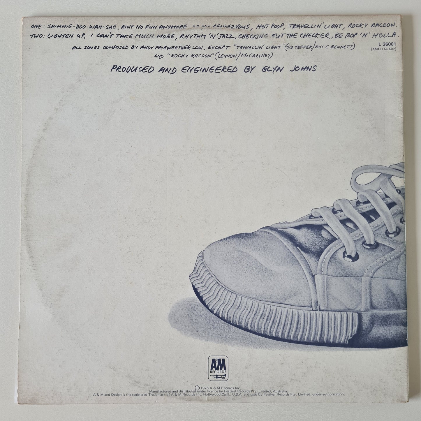 Andy Fairweather Low – Be Bop 'N' Holla - 1976 - Vinyl Record LP - Sound Hound Records