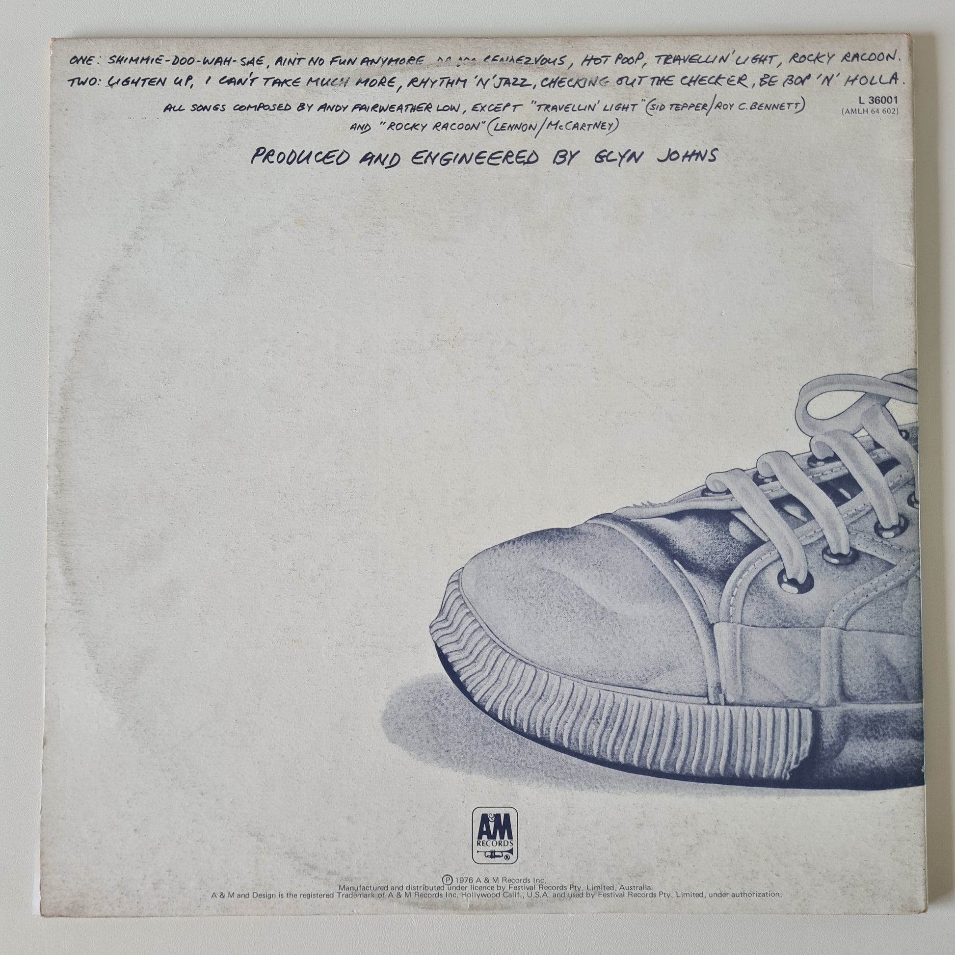 Andy Fairweather Low – Be Bop 'N' Holla - 1976 - Vinyl Record LP - Sound Hound Records