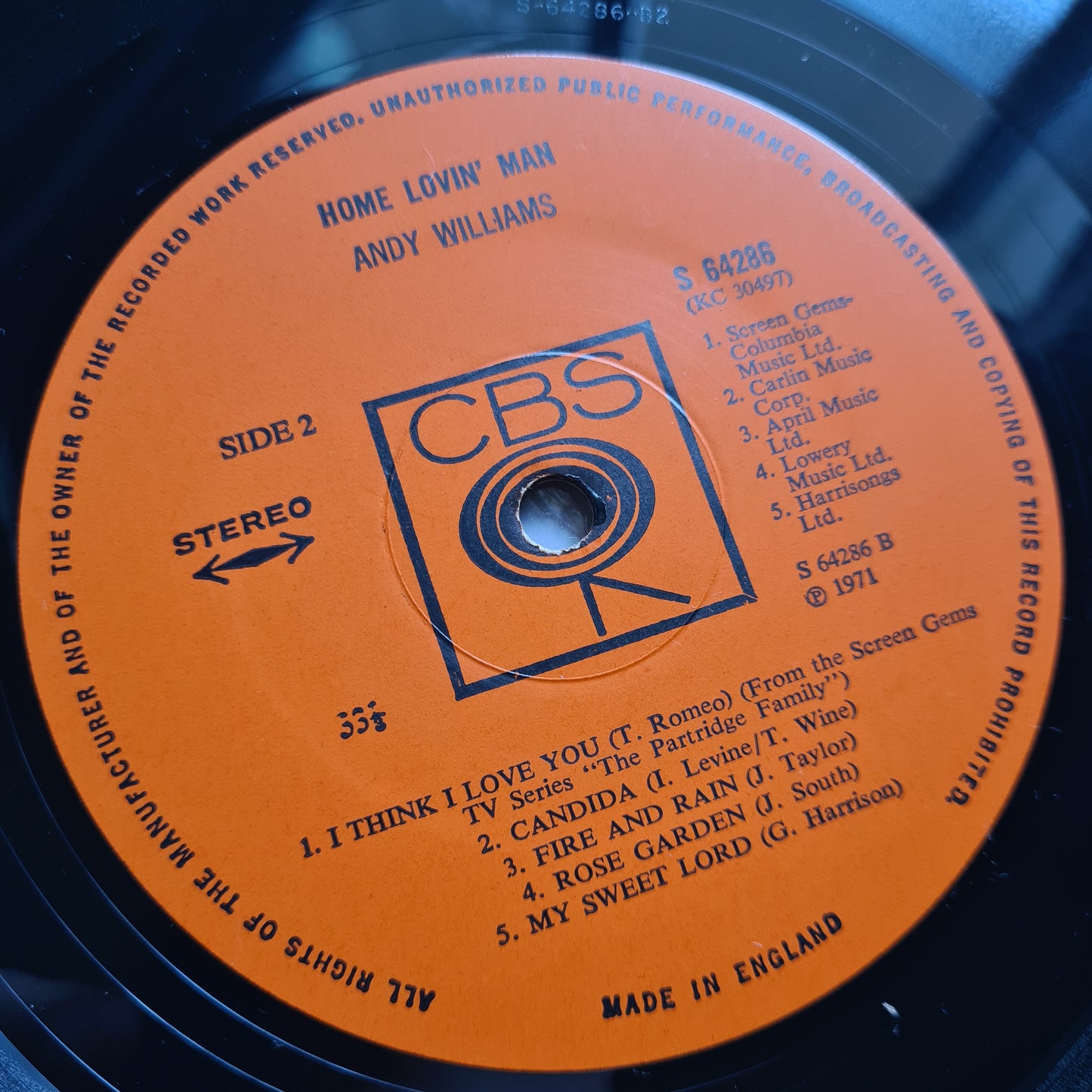 Andy Williams – Home Lovin' Man - 1971 - Vinyl Record LP - Sound Hound Records