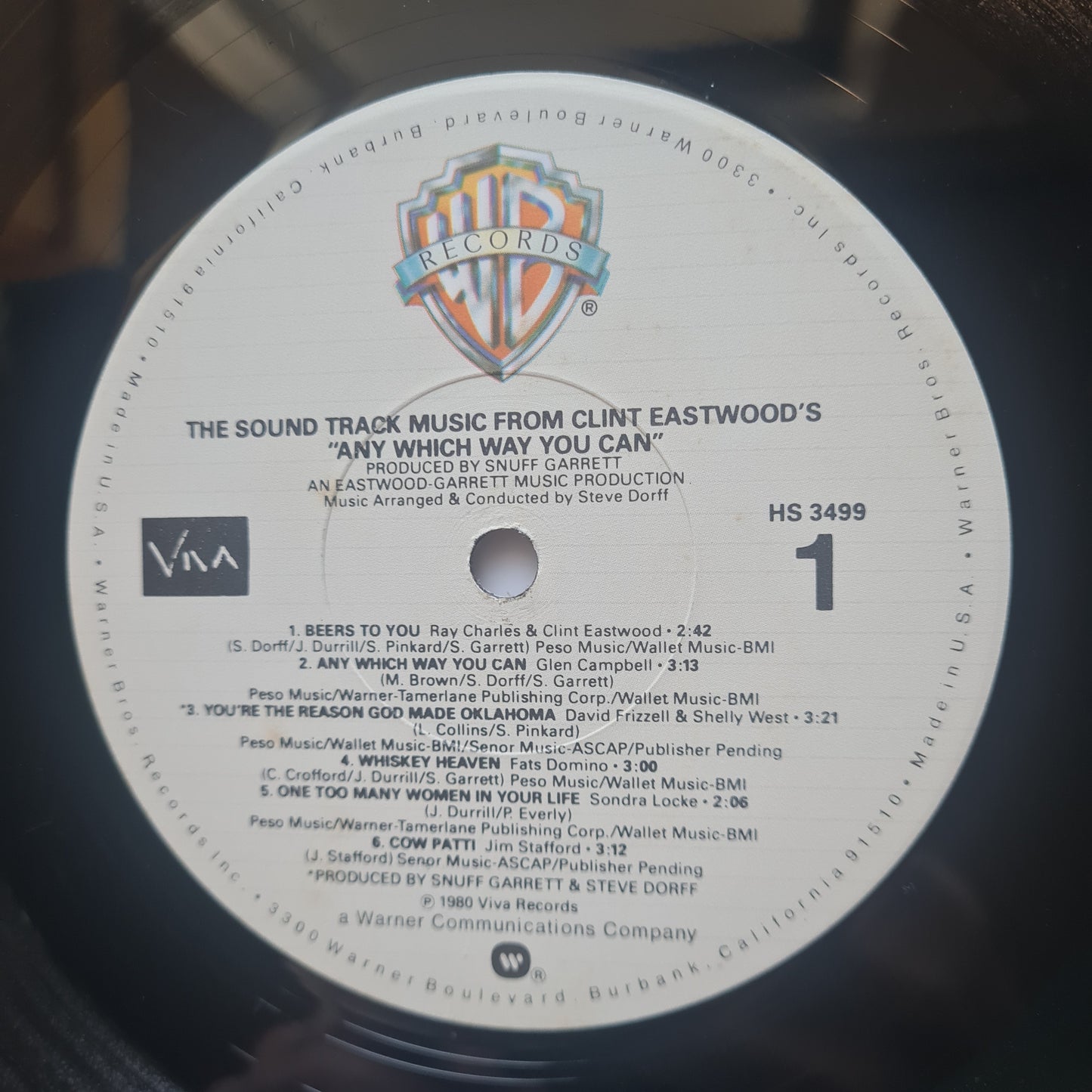 Any Which Way You Can – Original Soundtrack Music From Clint Eastwood's Film - 1980 - Vinyl Record LP - Sound Hound Records