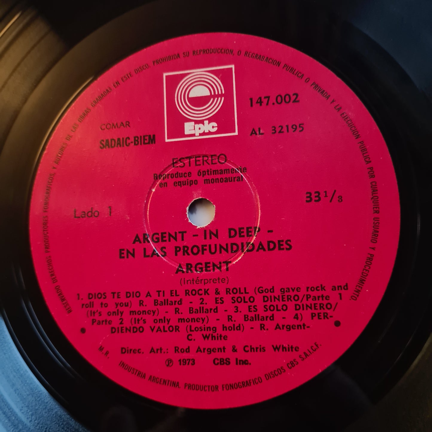 Argent – En Las Profundidades (In Deep) - 1973 - Vinyl Record LP (Argentina Pressing) - Sound Hound Records