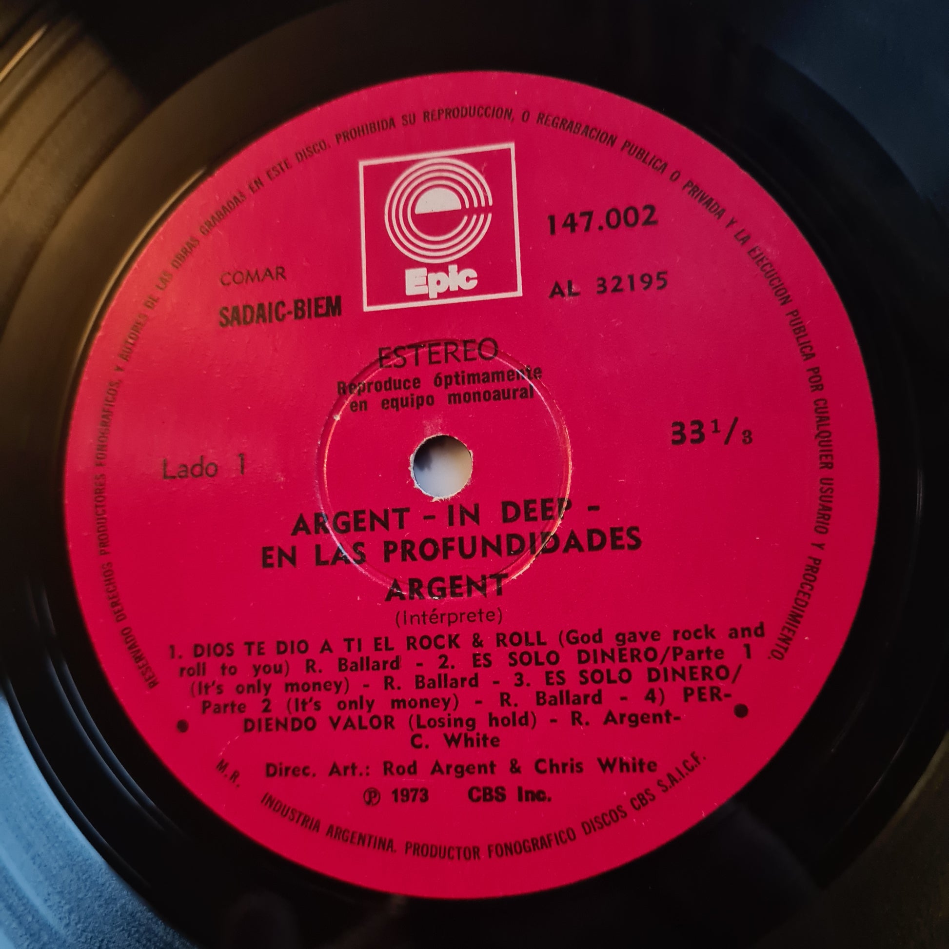 Argent – En Las Profundidades (In Deep) - 1973 - Vinyl Record LP (Argentina Pressing) - Sound Hound Records