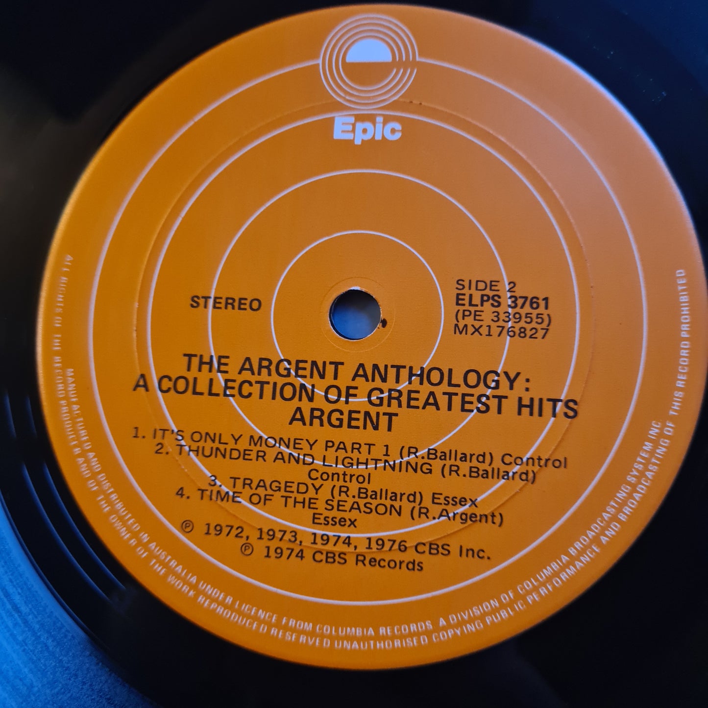 Argent – The Argent Anthology: A Collection Of Greatest Hits - 1976 - Vinyl Record LP - Sound Hound Records