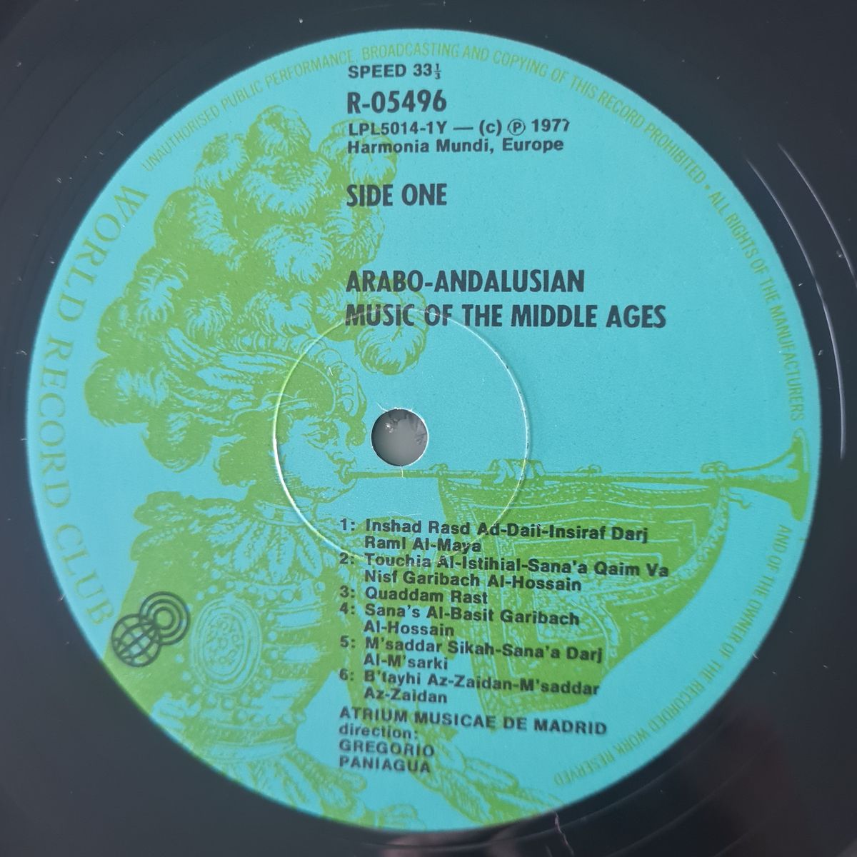 Atrium Musicae De Madrid Dir. Gregorio Paniaguak – Musique Arabo-Andalouse - 1977 (1979 Australian Pressing) - Vinyl Record LP
