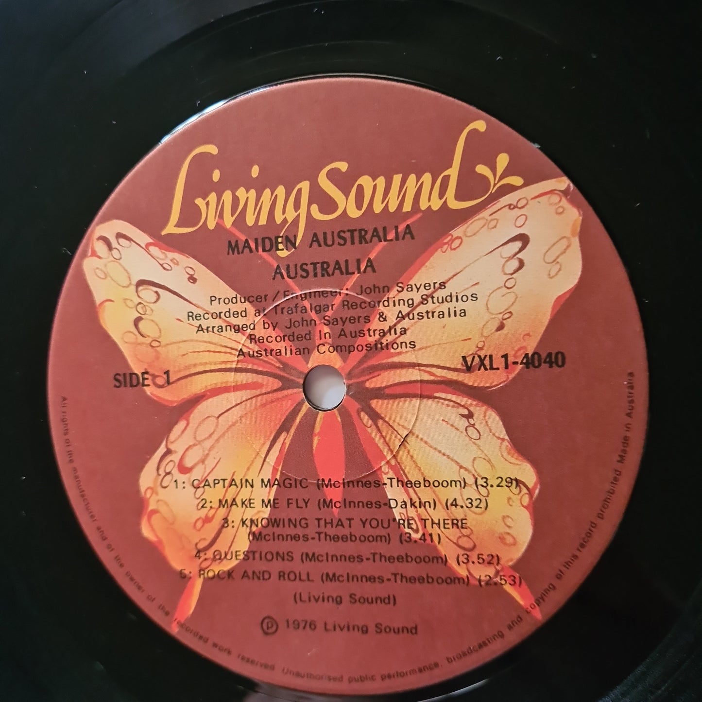 Australia – Maiden Australia - 1976 - Vinyl Record LP - Sound Hound Records