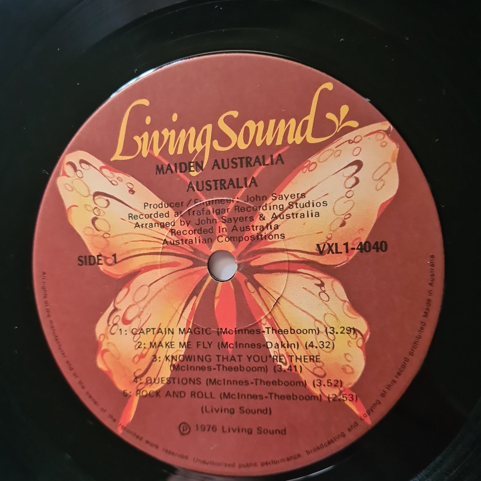 Australia – Maiden Australia - 1976 - Vinyl Record LP - Sound Hound Records