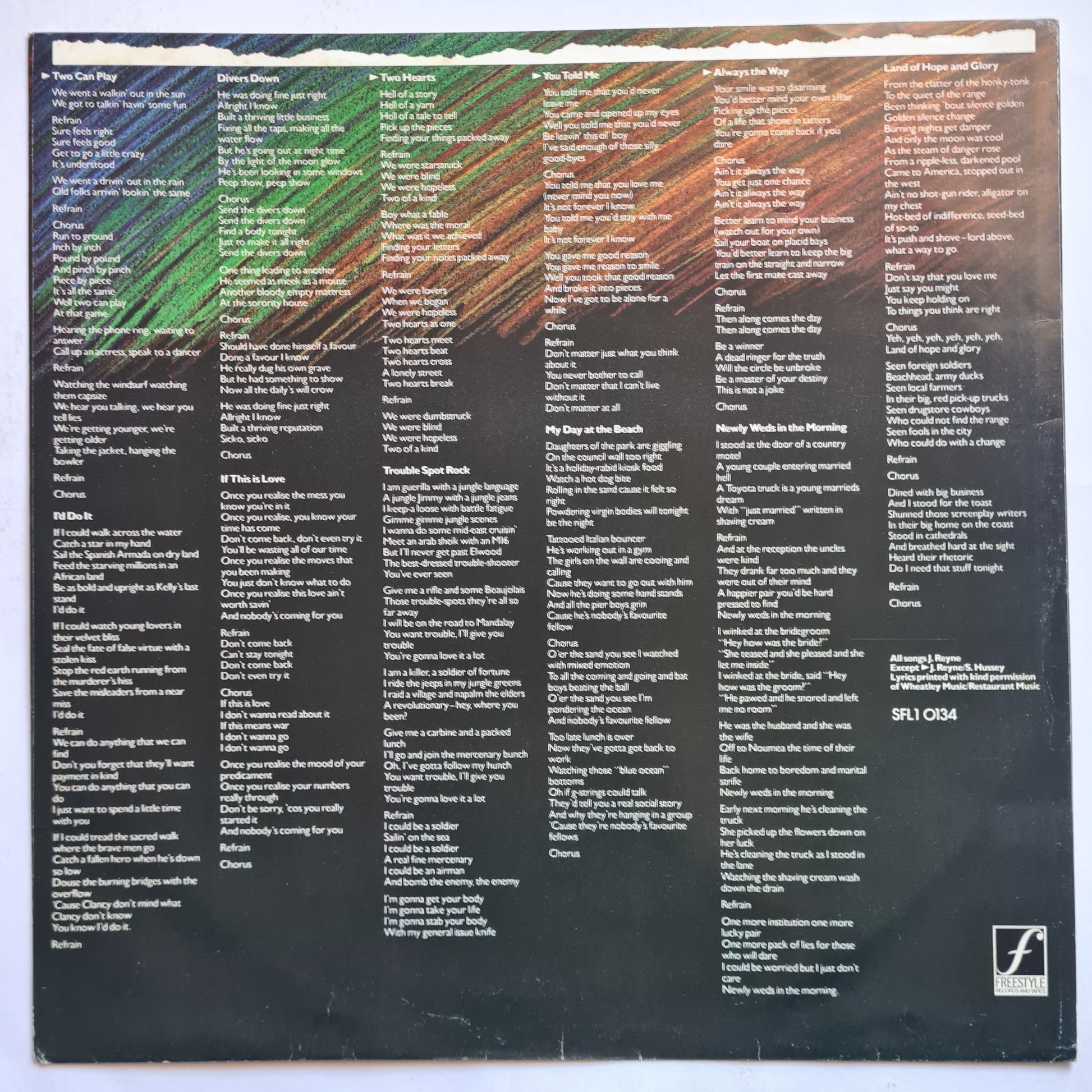 Australian Crawl – Between A Rock & A Hard Place - 1985 - Vinyl Record LP - Sound Hound Records
