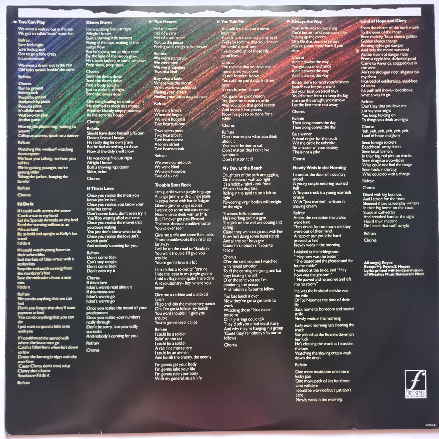 Australian Crawl – Between A Rock & A Hard Place - 1985 (2016 reissue) - Vinyl Record LP - Sound Hound Records