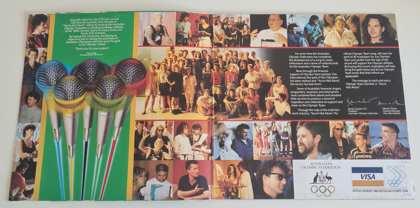 Australian Olympians (Angry Anderson, Renee Geyer, Jon English, etc) – You're Not Alone (The Official Olympic Team Song)- 1988 - Vinyl Record 12" Single (near mint) - Sound Hound Records