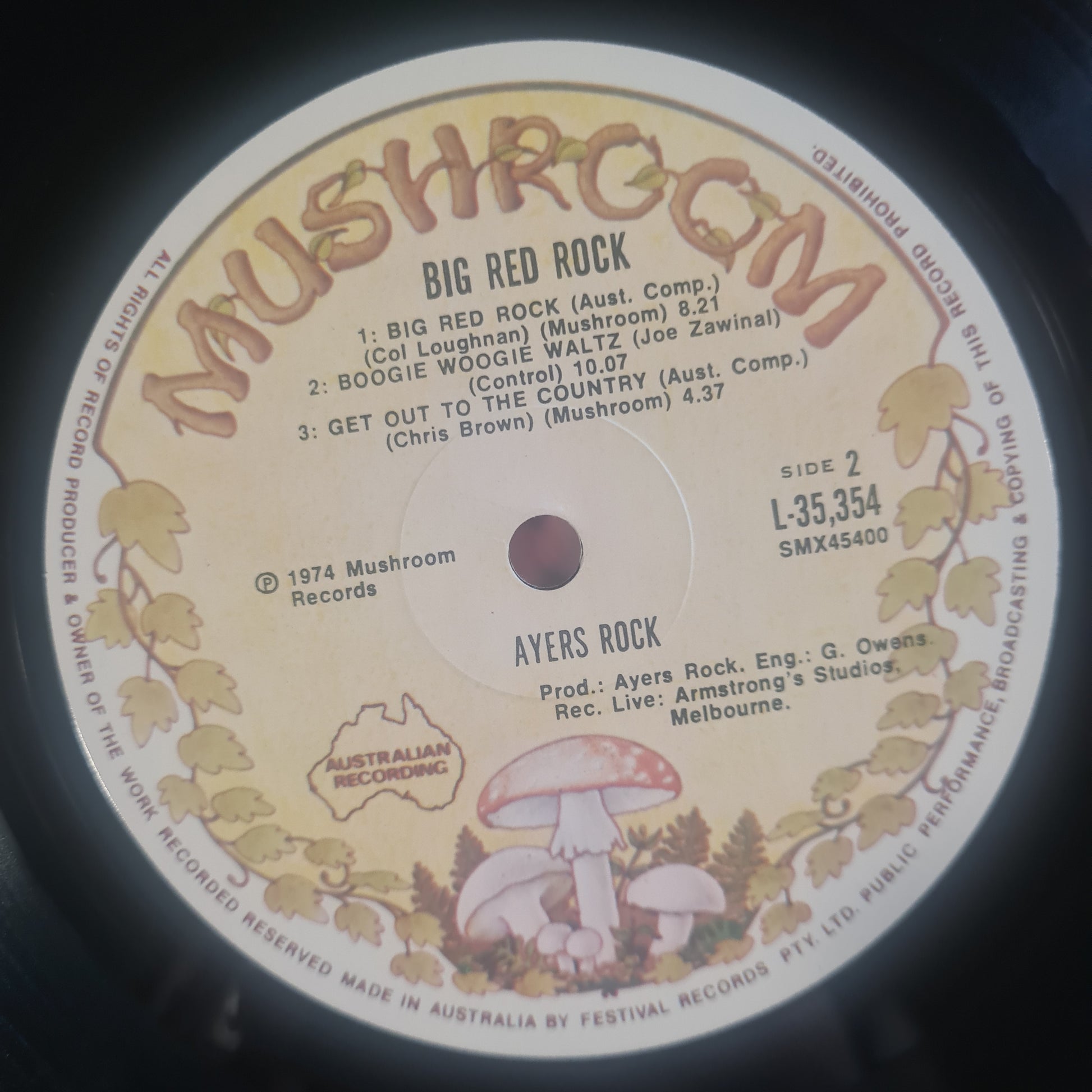 Ayers Rock – Big Red Rock - 1974 - Vinyl Record LP - Sound Hound Records