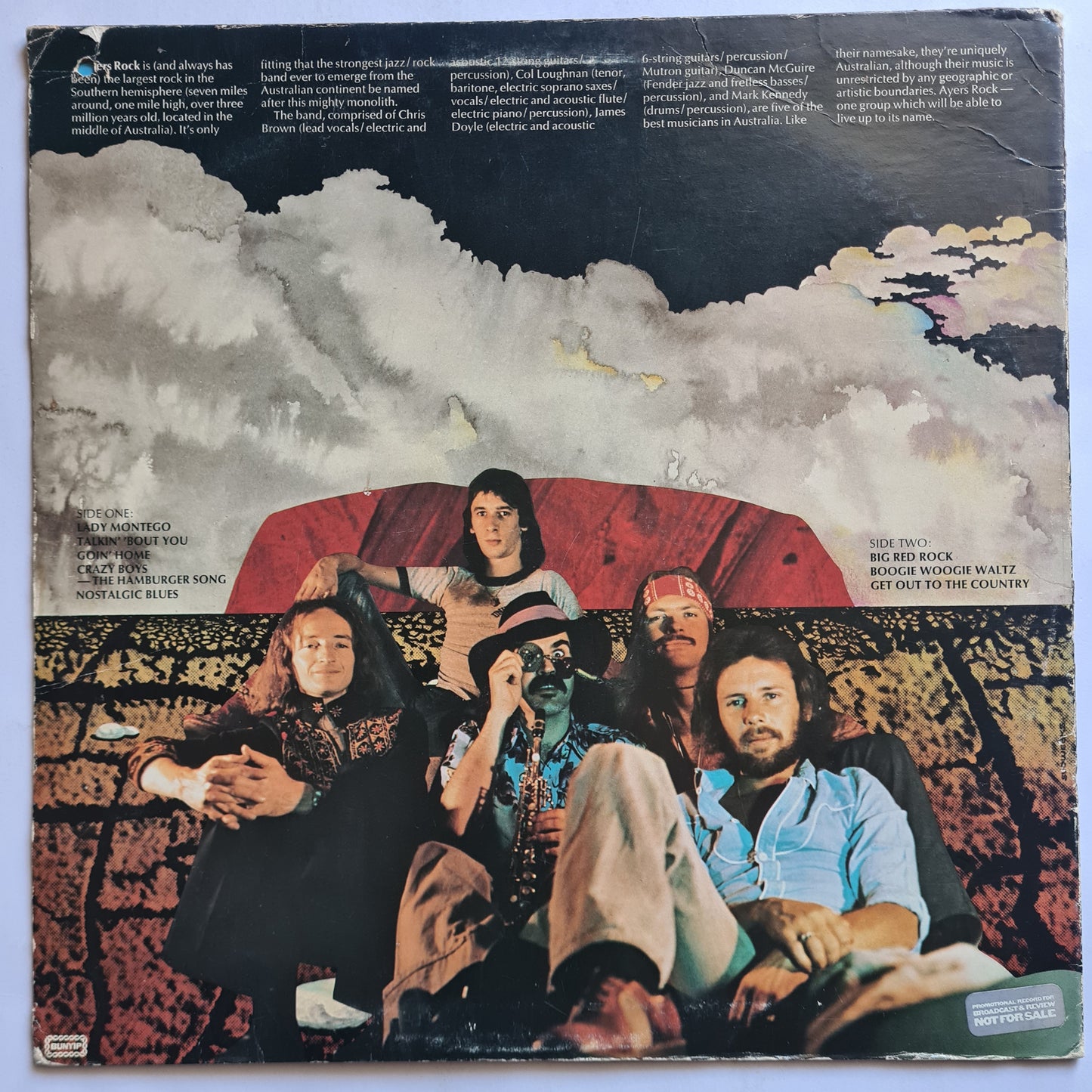 Ayers Rock – Big Red Rock - 1974 (USA Promo, Monarch Pressing) - Vinyl Record LP - Sound Hound Records