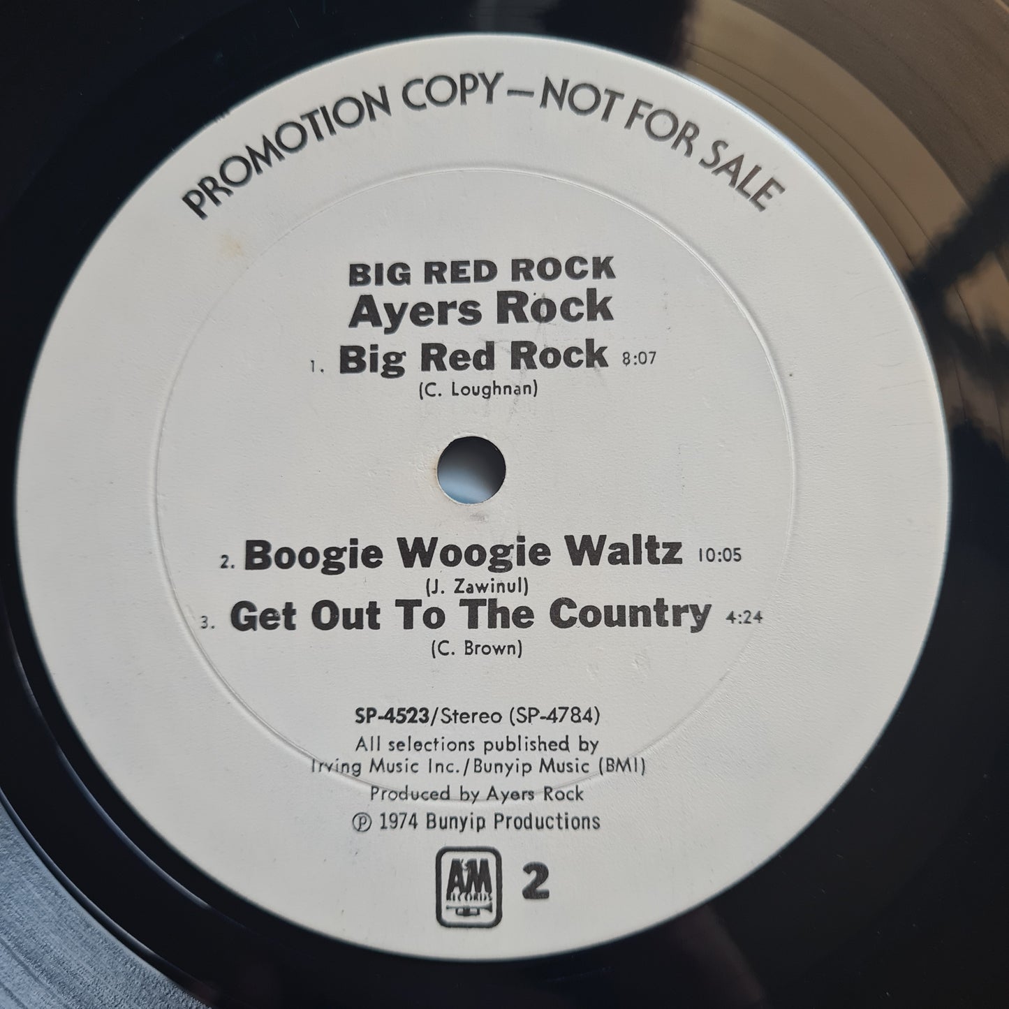 Ayers Rock – Big Red Rock - 1974 (USA Promo, Monarch Pressing) - Vinyl Record LP - Sound Hound Records