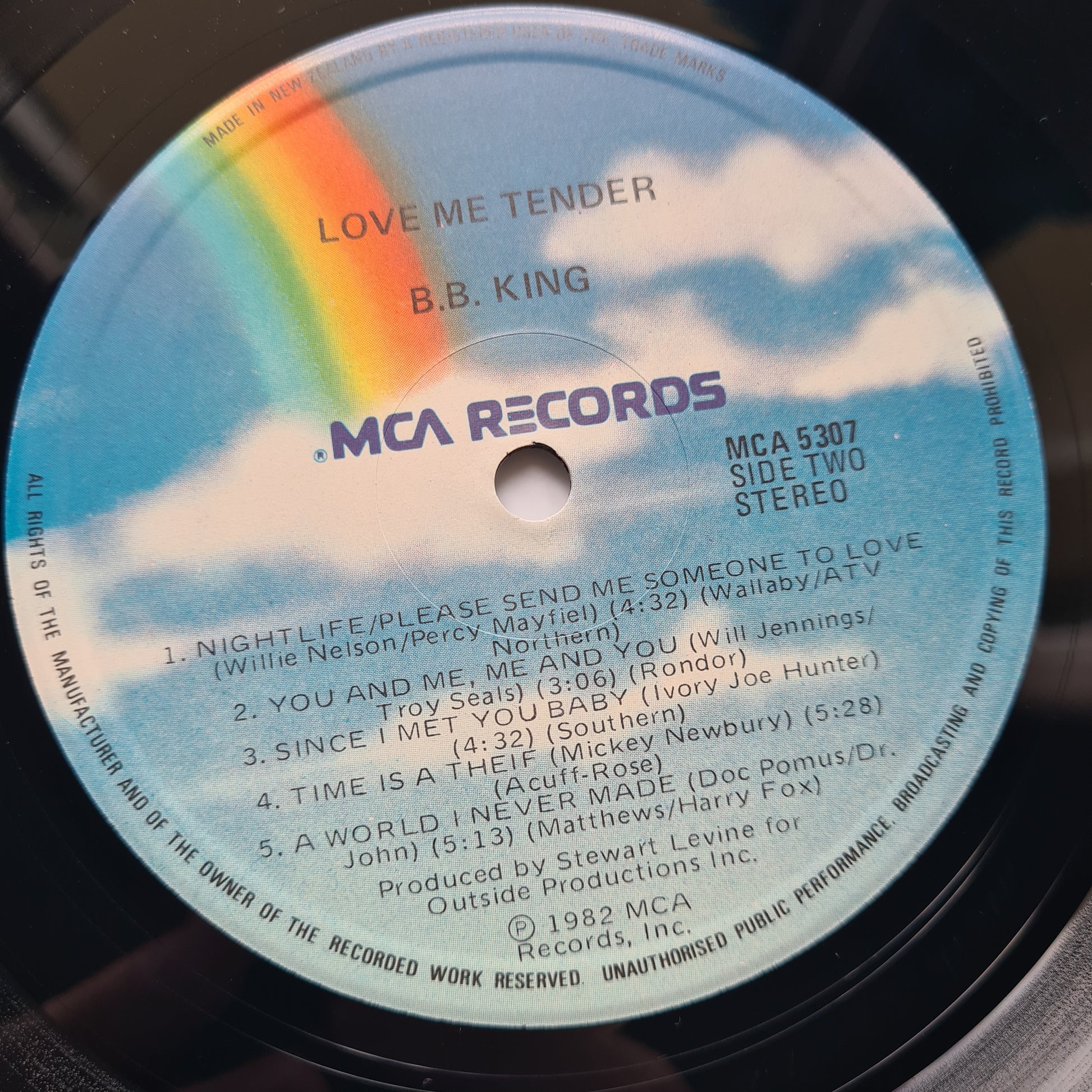 B.B. King – Love Me Tender  - 1982 - Vinyl Record LP - Sound Hound Records