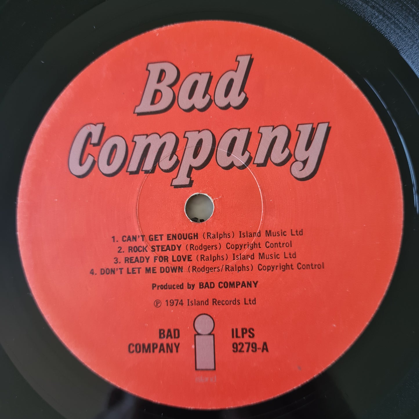Bad Company – Bad Co - 1974 (UK pressing) - Vinyl Record LP - Sound Hound Records
