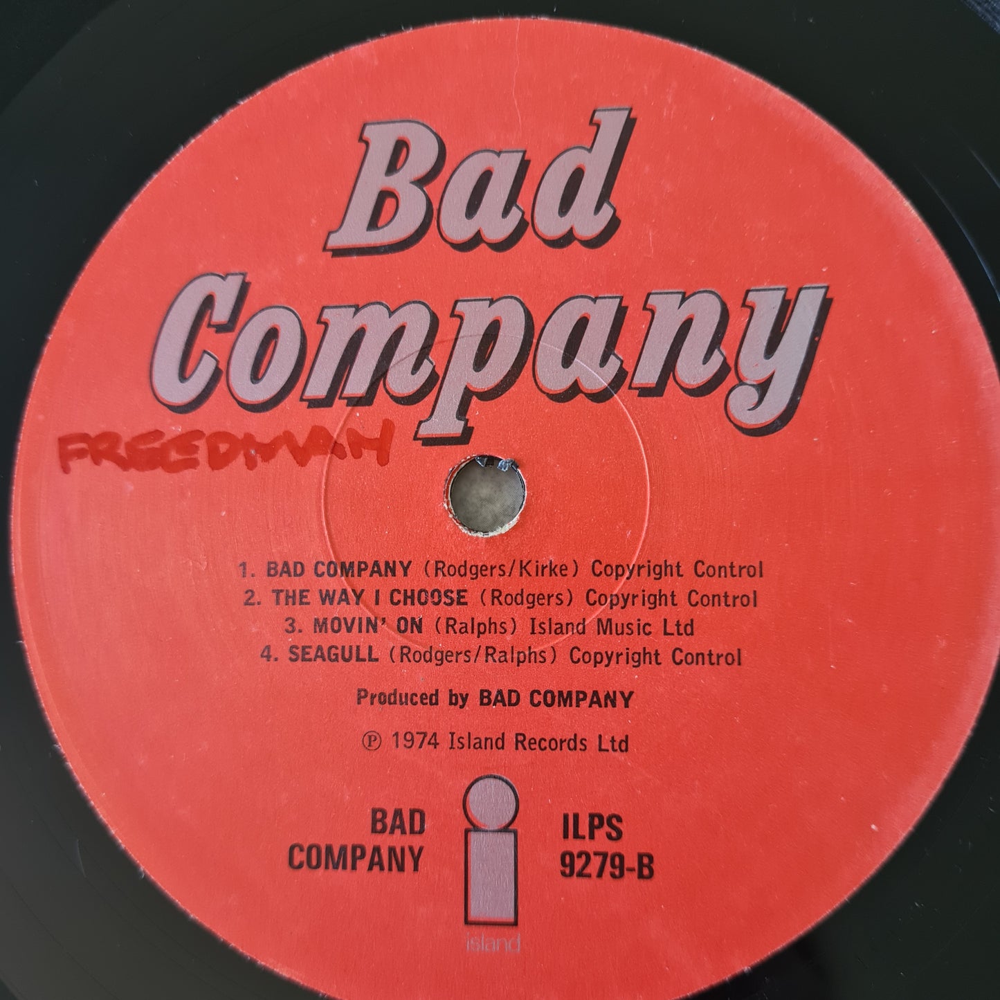 Bad Company – Bad Co - 1974 (UK pressing) - Vinyl Record LP - Sound Hound Records