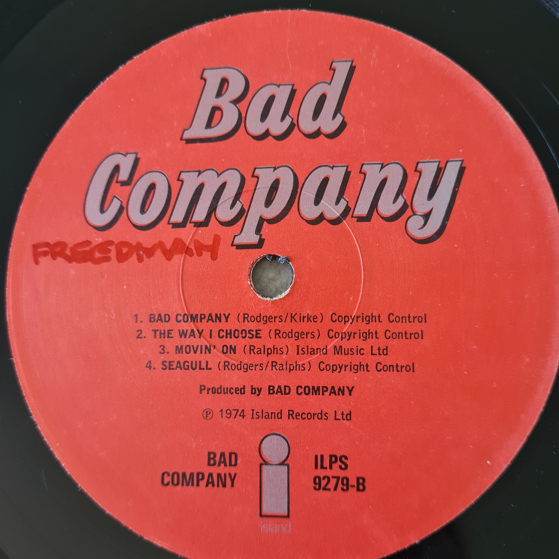 Bad Company – Bad Co - 1974 (UK pressing) - Vinyl Record LP - Sound Hound Records