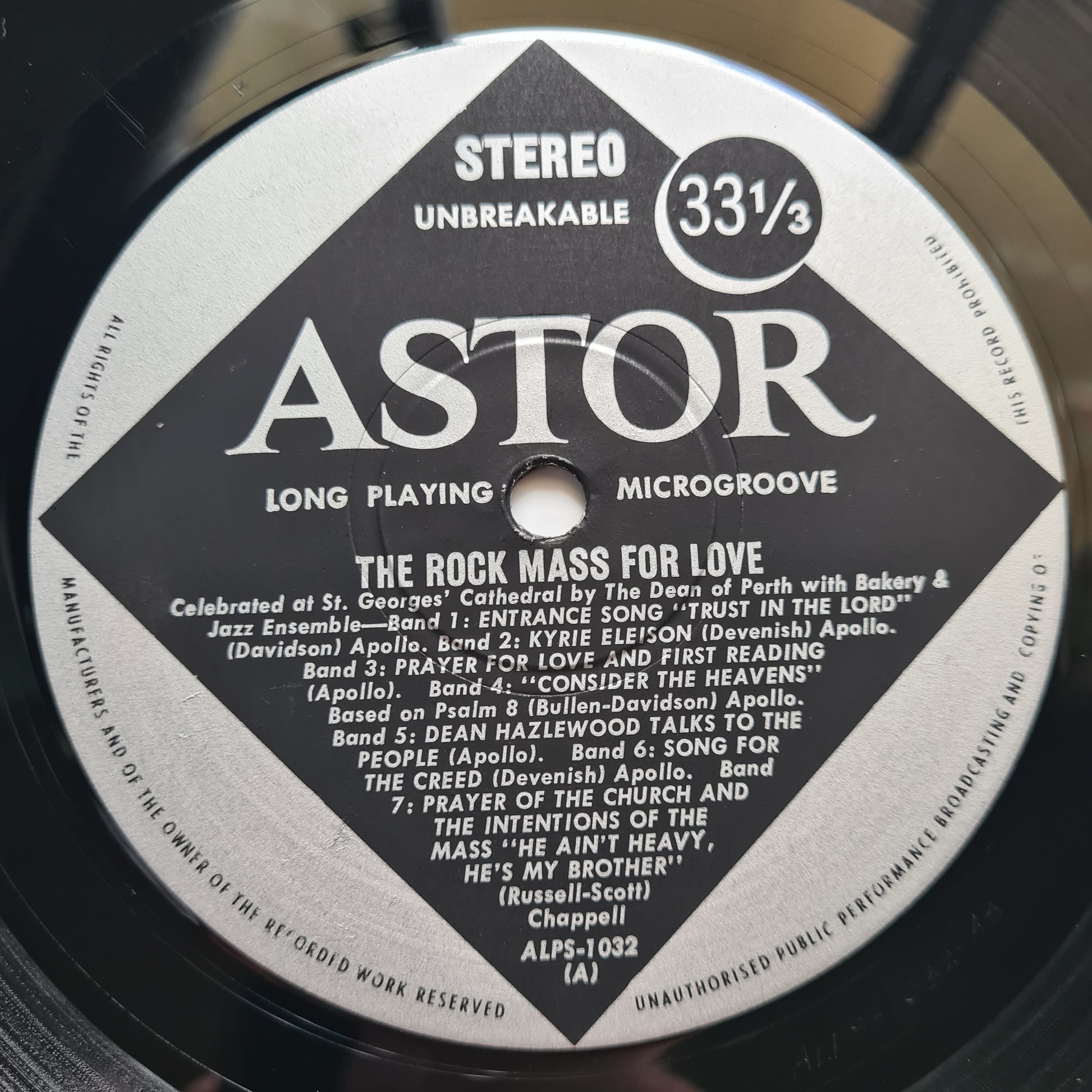 Bakery – Rock Mass For Love - 1971 - Vinyl Record LP - Sound Hound Records
